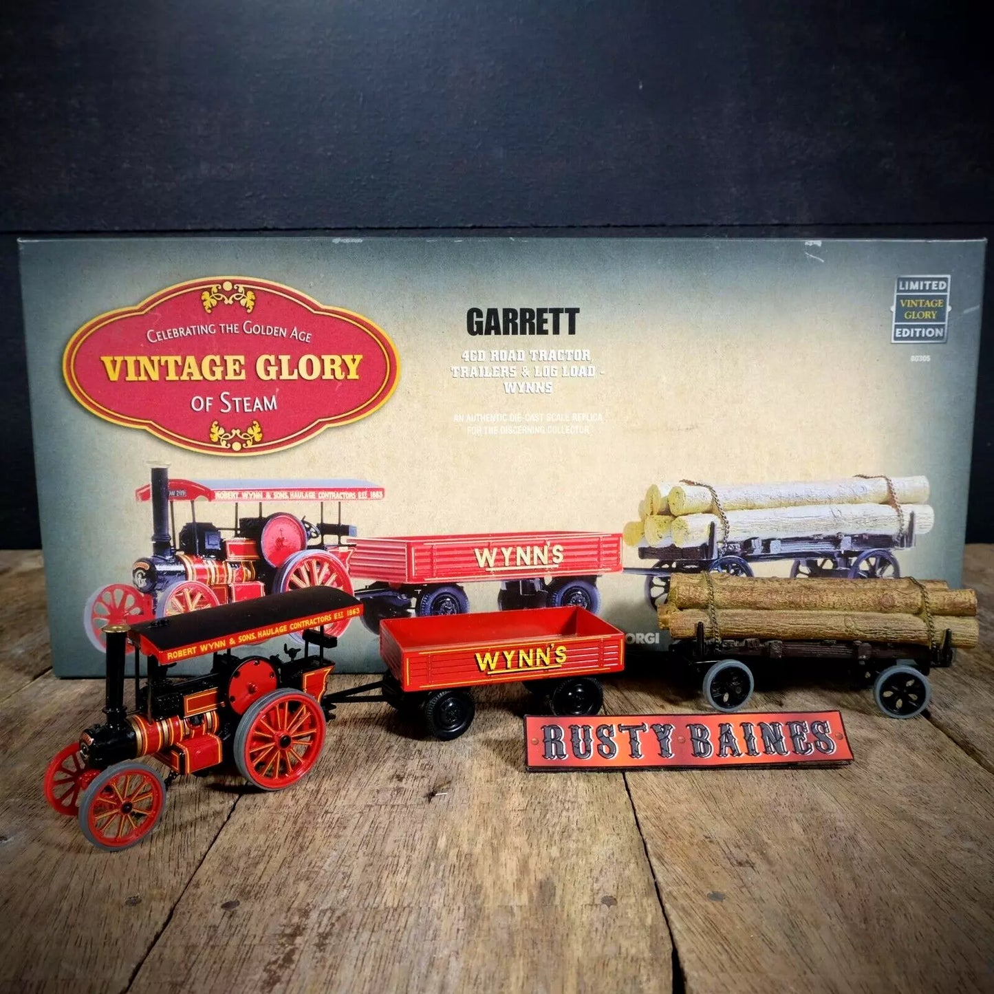 Corgi Vintage Glory of Steam, Garrett Road Tractor/Engine & Trailer, Robert Wynn