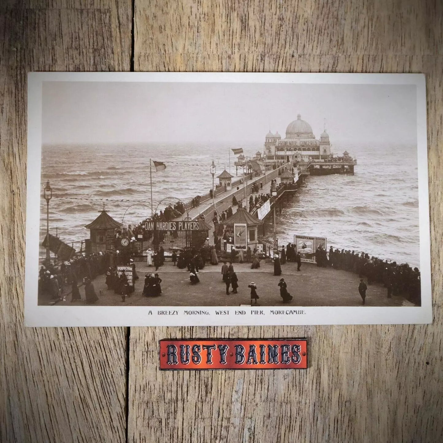 Postcard, Morecambe West End Pier Real Photo Early 1900s