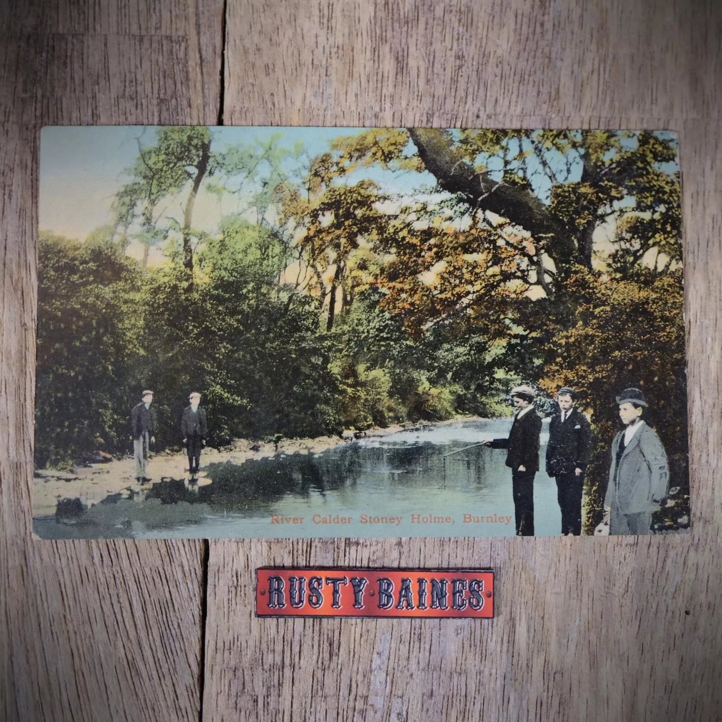 Postcard, Burnley, River Calder Stoney Holme Early 1900s