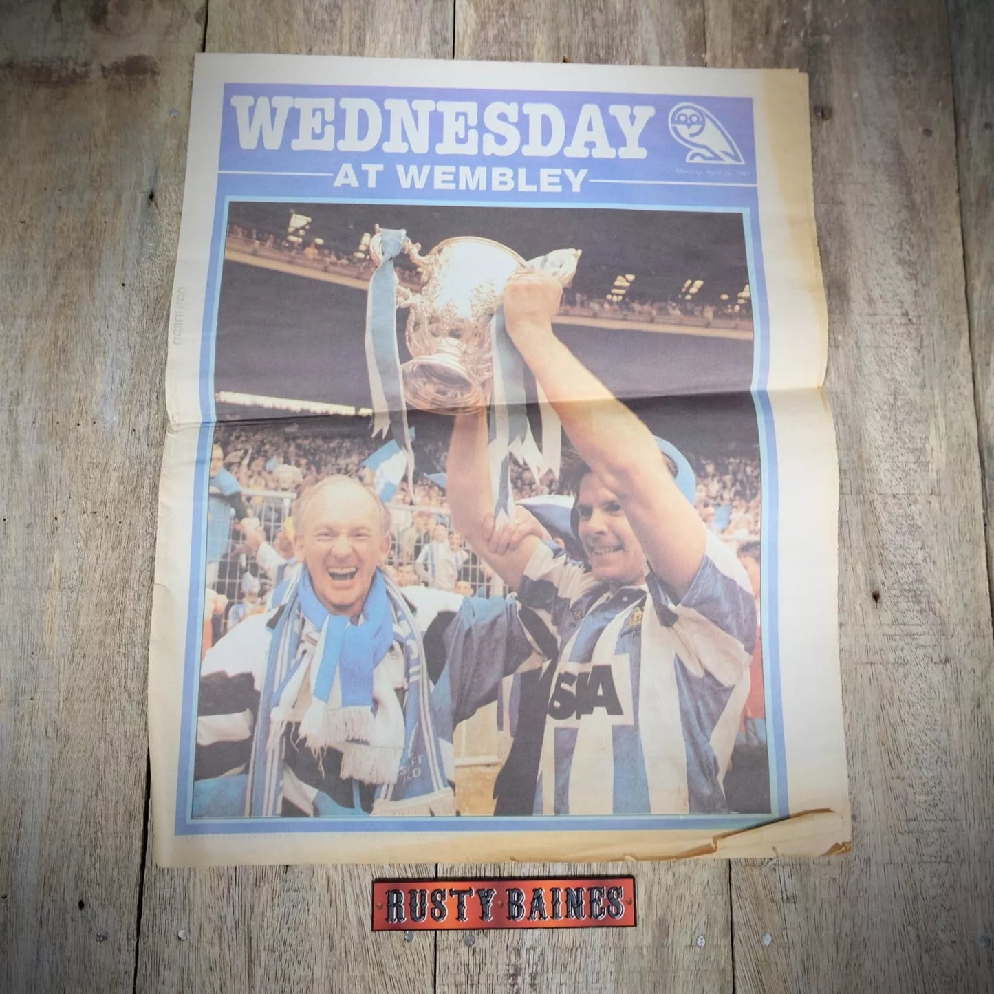 Newspaper Supplement, Star, Wembley April 22nd 1991 Sheffield Wednesday