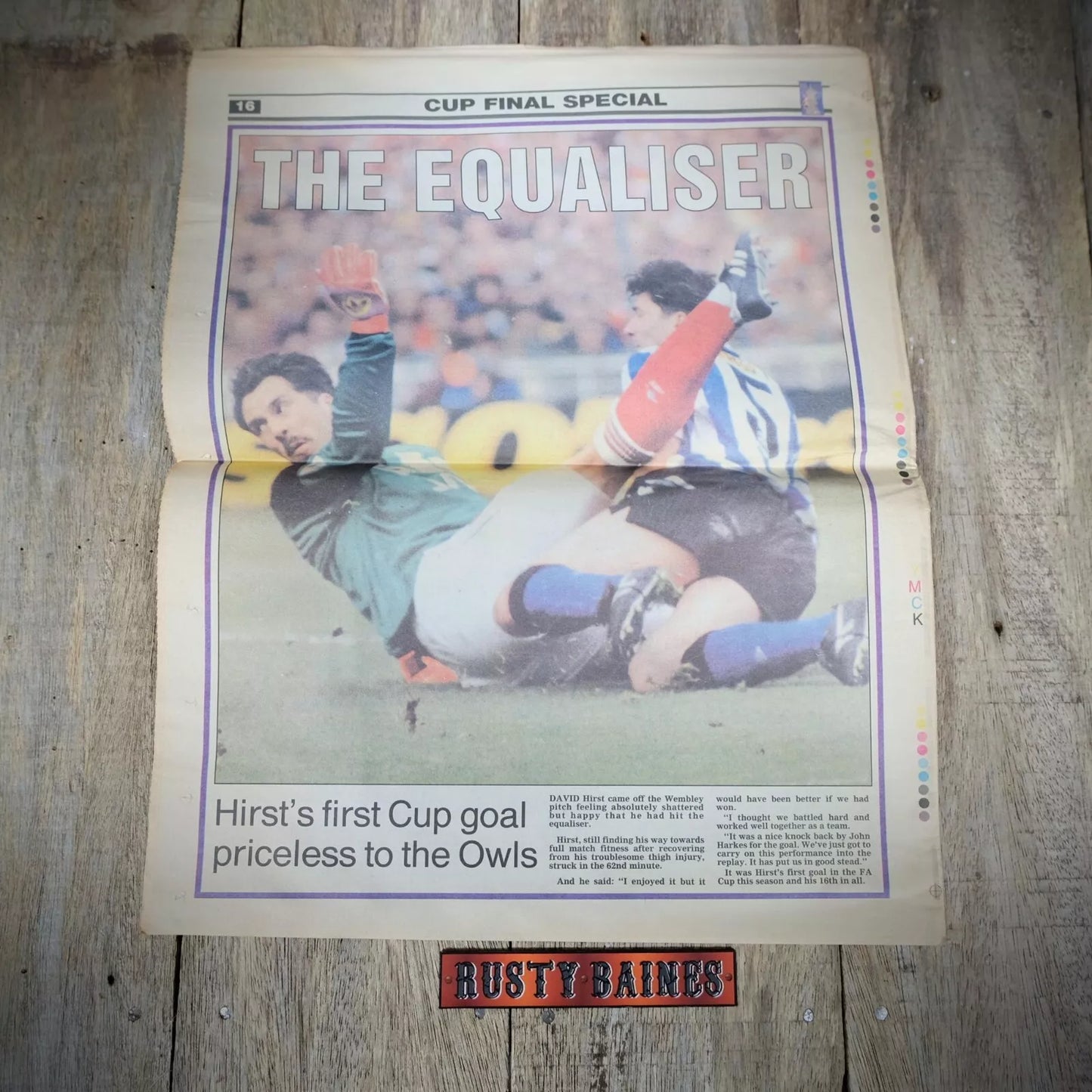 Newspaper, Star Special 1993 FA Cup Final Sheffield Wednesday v Arsenal