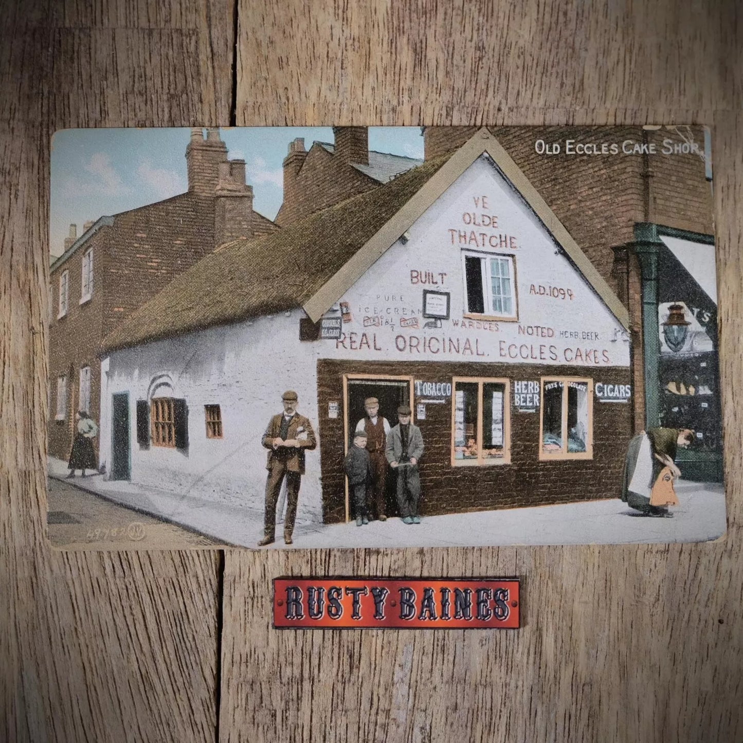 Postcard, Original Eccles Cake Shop, Salford, Early 1900s