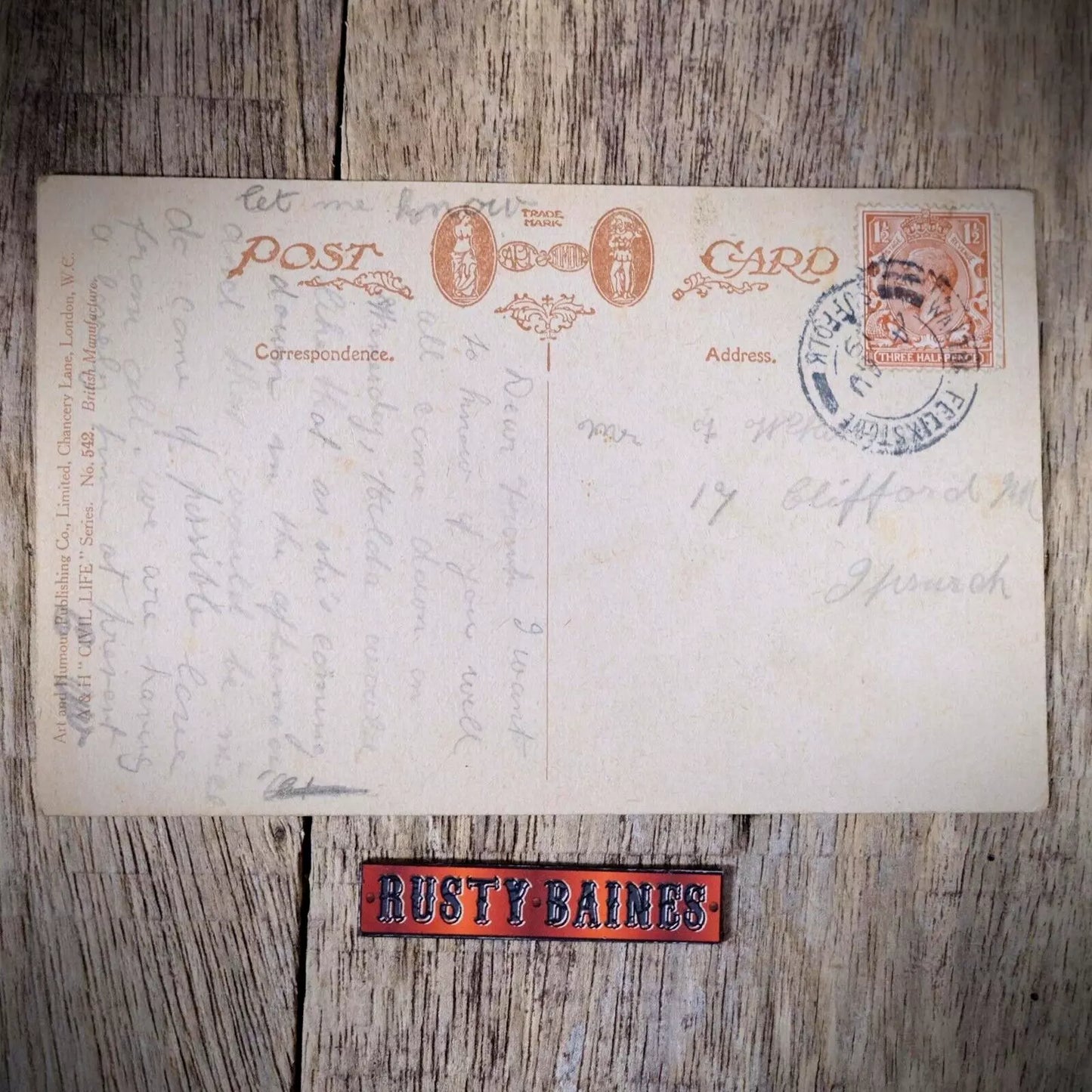 Postcard, Comic, Fred Spurgin, Home-Front Civil Life, Shell Explosion