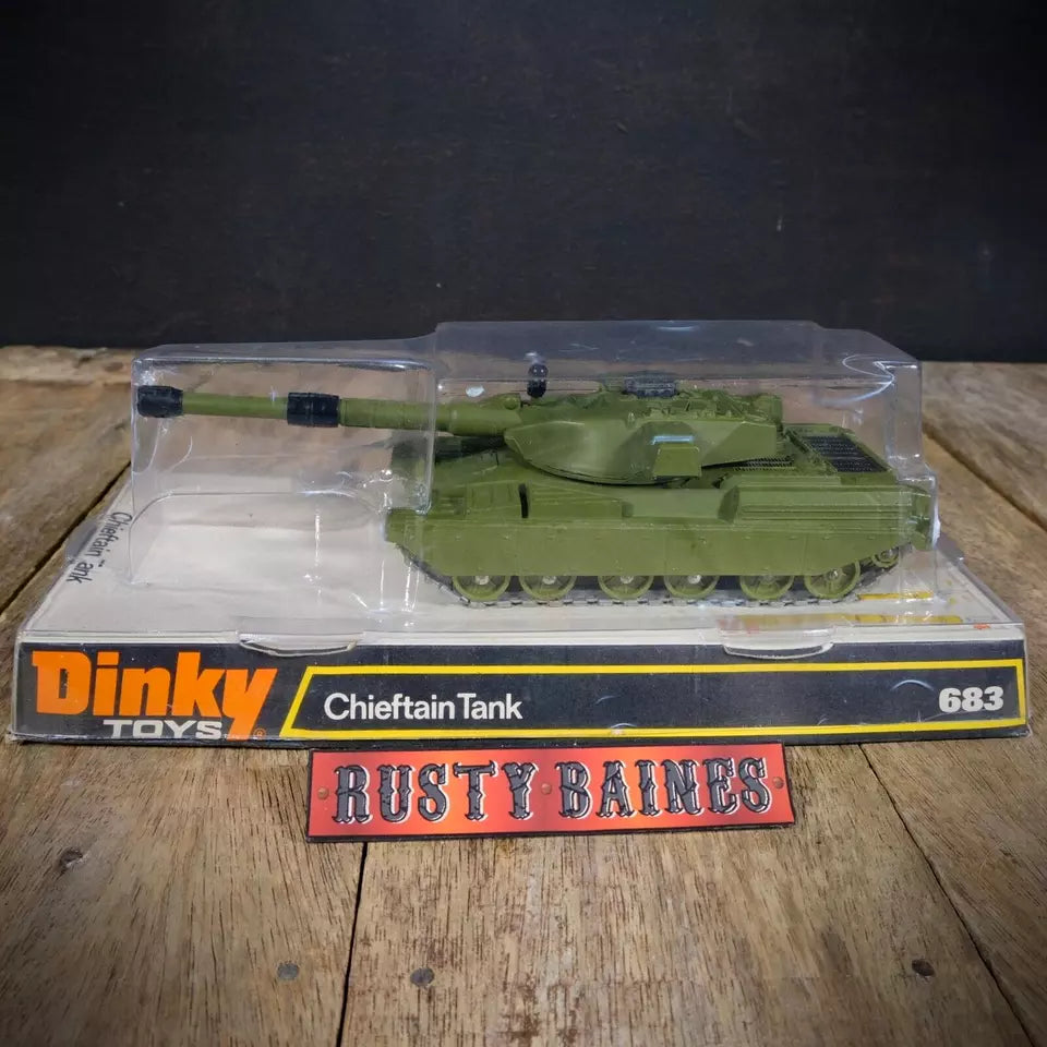 Vintage Dinky 683 Chieftain Tank, Original Bubble Top, No Accessories