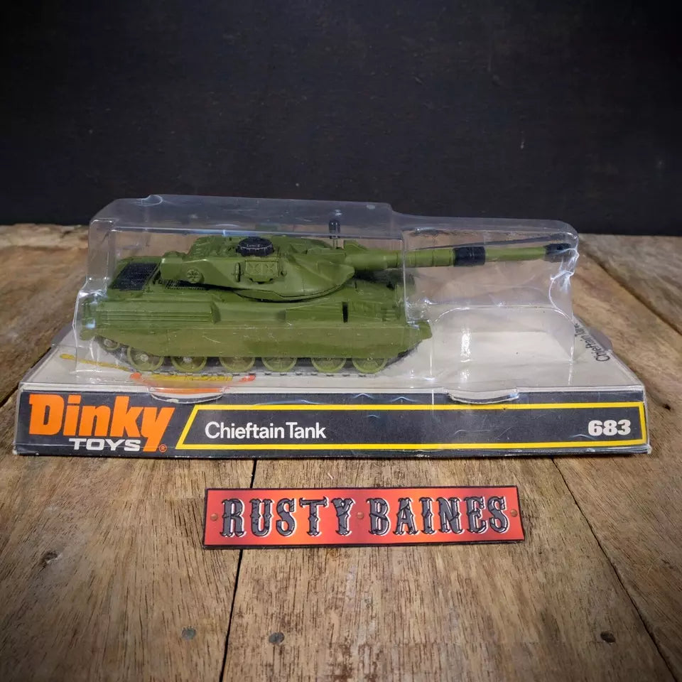 Vintage Dinky 683 Chieftain Tank, Original Bubble Top, No Accessories