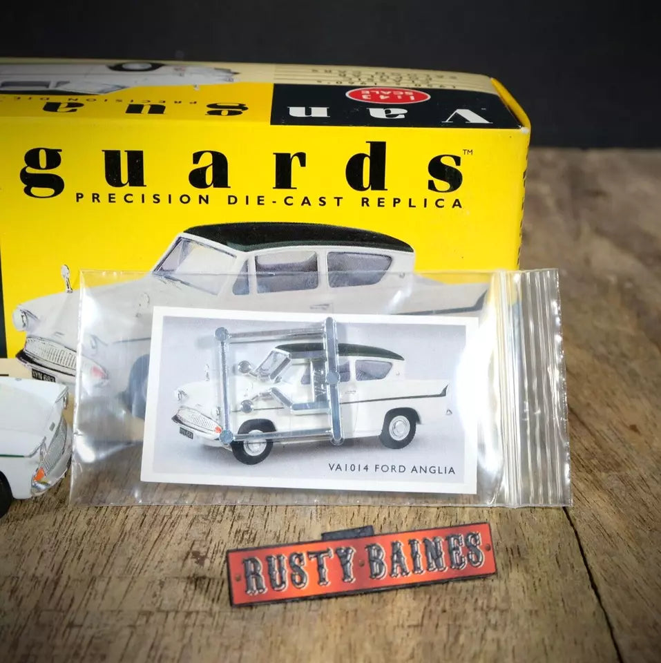 Lledo Vanguards Ford Anglia, White/Green Two-Tone, Boxed