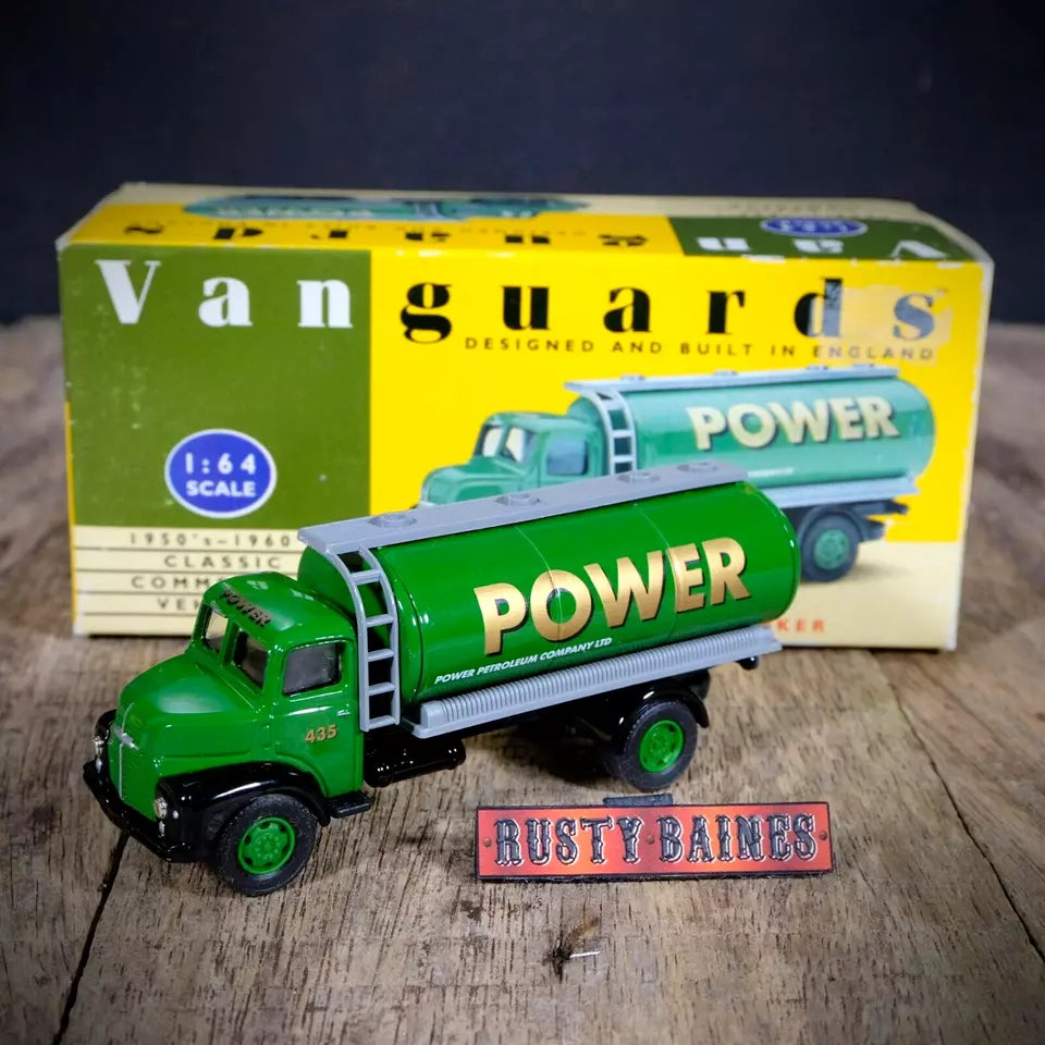 Lledo Vanguards Leyland Comet Petrol Tanker, Green, Made in England, Boxed