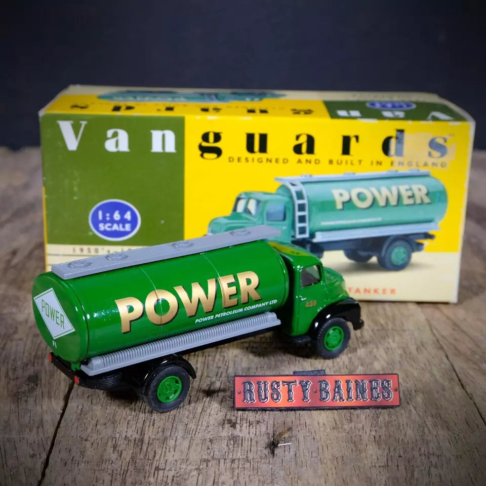 Lledo Vanguards Leyland Comet Petrol Tanker, Green, Made in England, Boxed