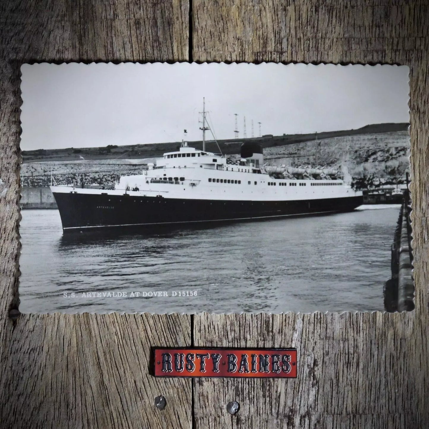 Postcard, SS Artevalde at Dover, Real Photo