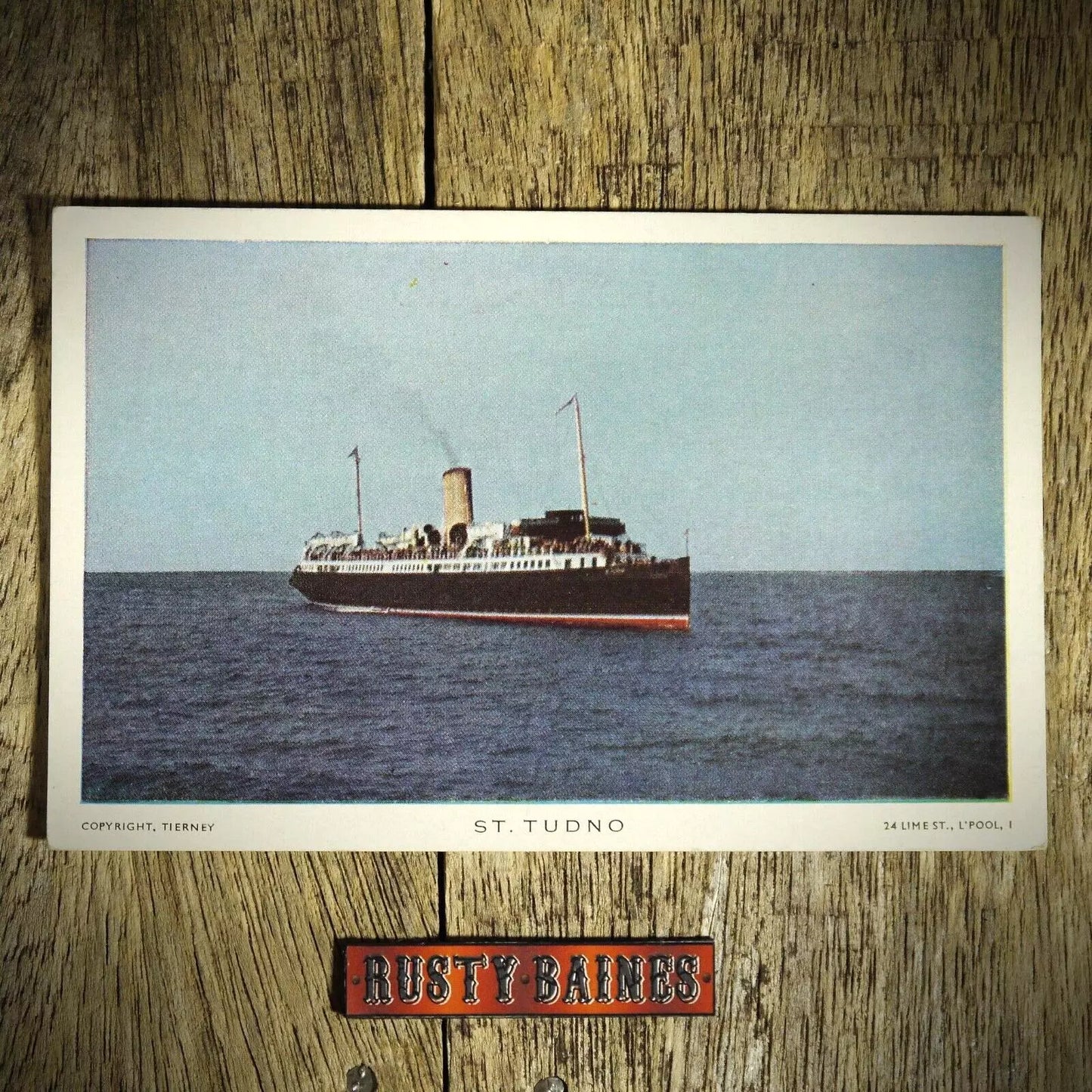Postcard, SS ST Tudno, Liverpool-Llandudno