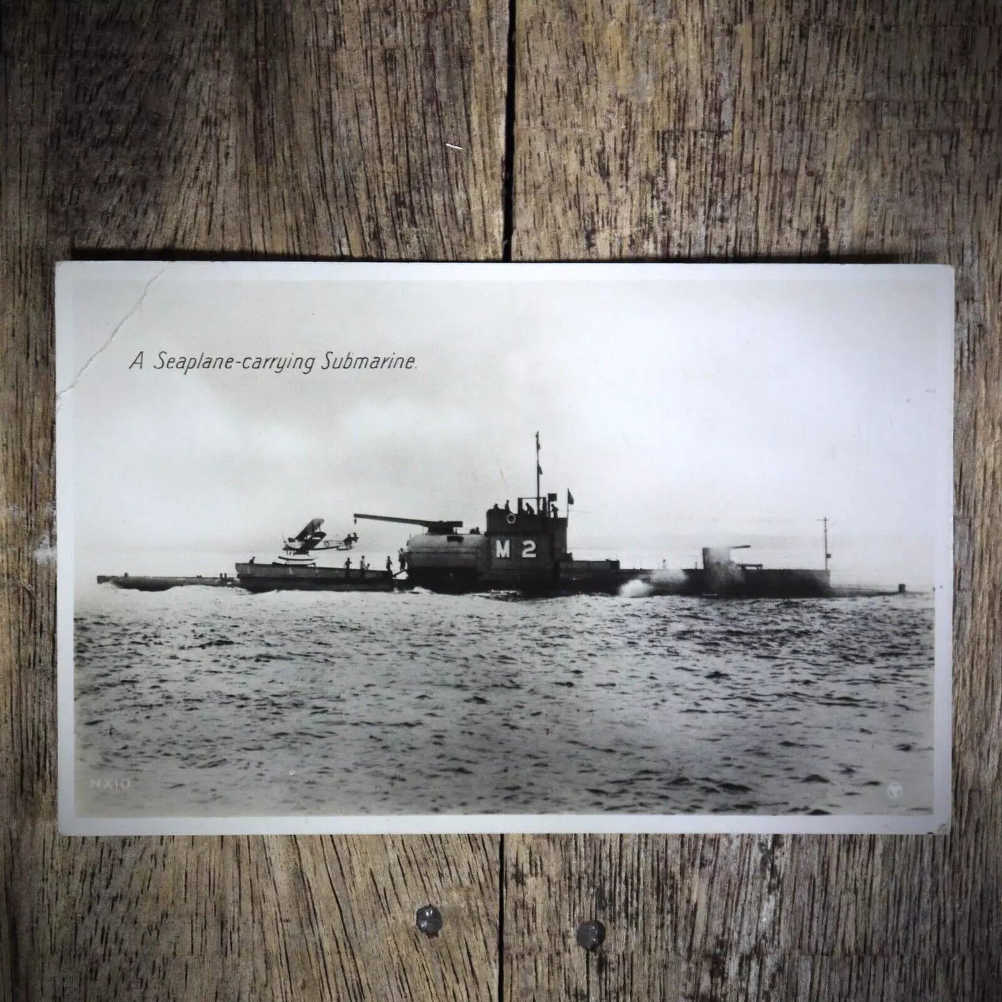 Postcard,M2 Submarine Carrying Seaplane, Real Photo