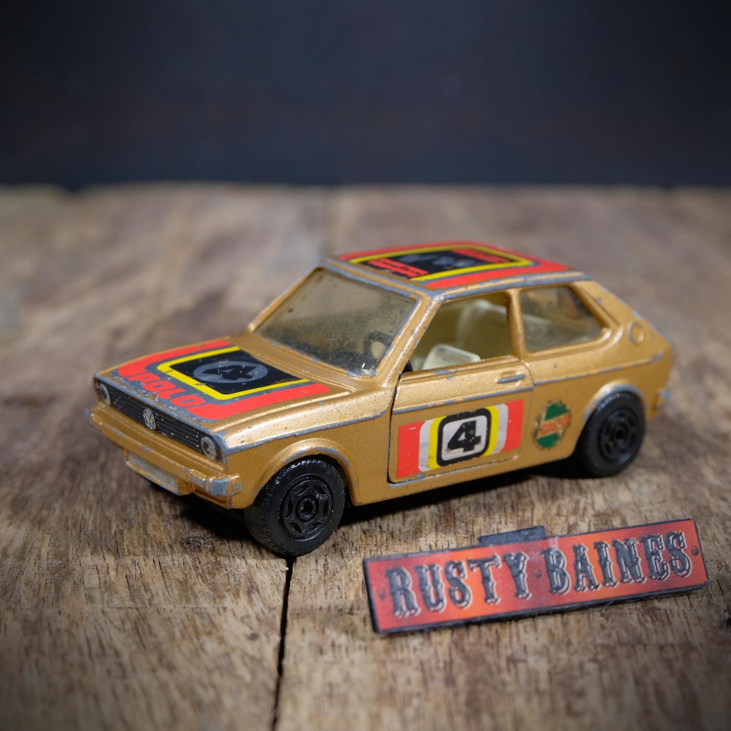 Corgi Volkswagen Polo MK1, Gold, Unboxed, Playworn