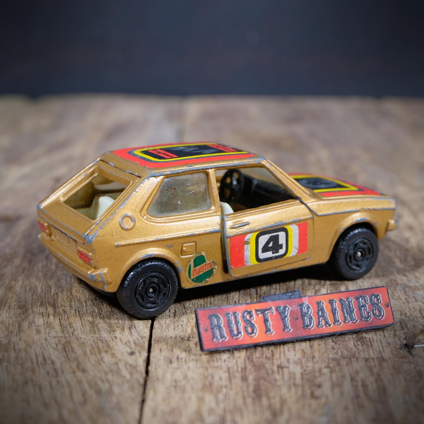 Corgi Volkswagen Polo MK1, Gold, Unboxed, Playworn