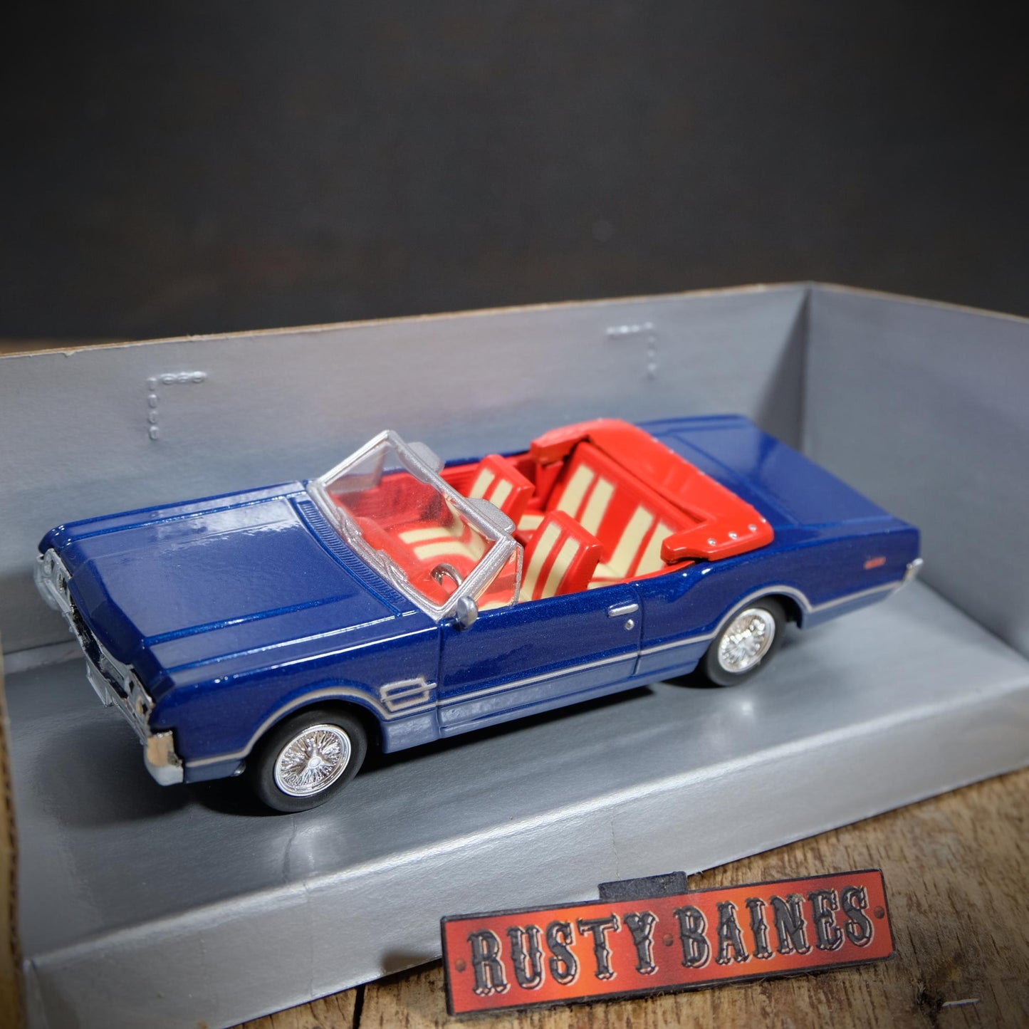 Oldsmobile Cutlass Convertible, 1/43 NewRay, Blue, Boxed