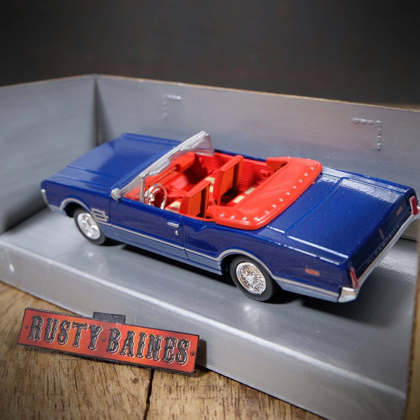 Oldsmobile Cutlass Convertible, 1/43 NewRay, Blue, Boxed