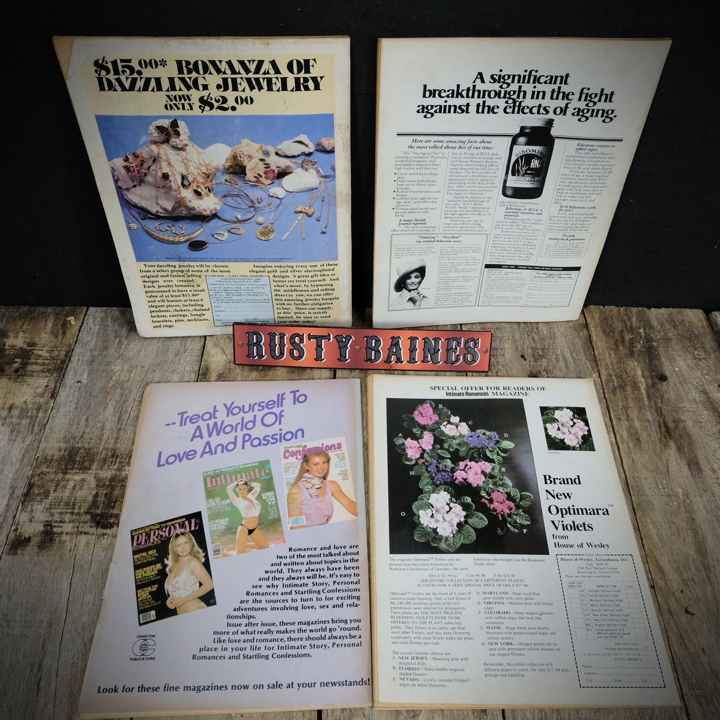 Vintage Men's Confessions, Sex Fantasy Stories, Personal Romances Etc. 1980s x4