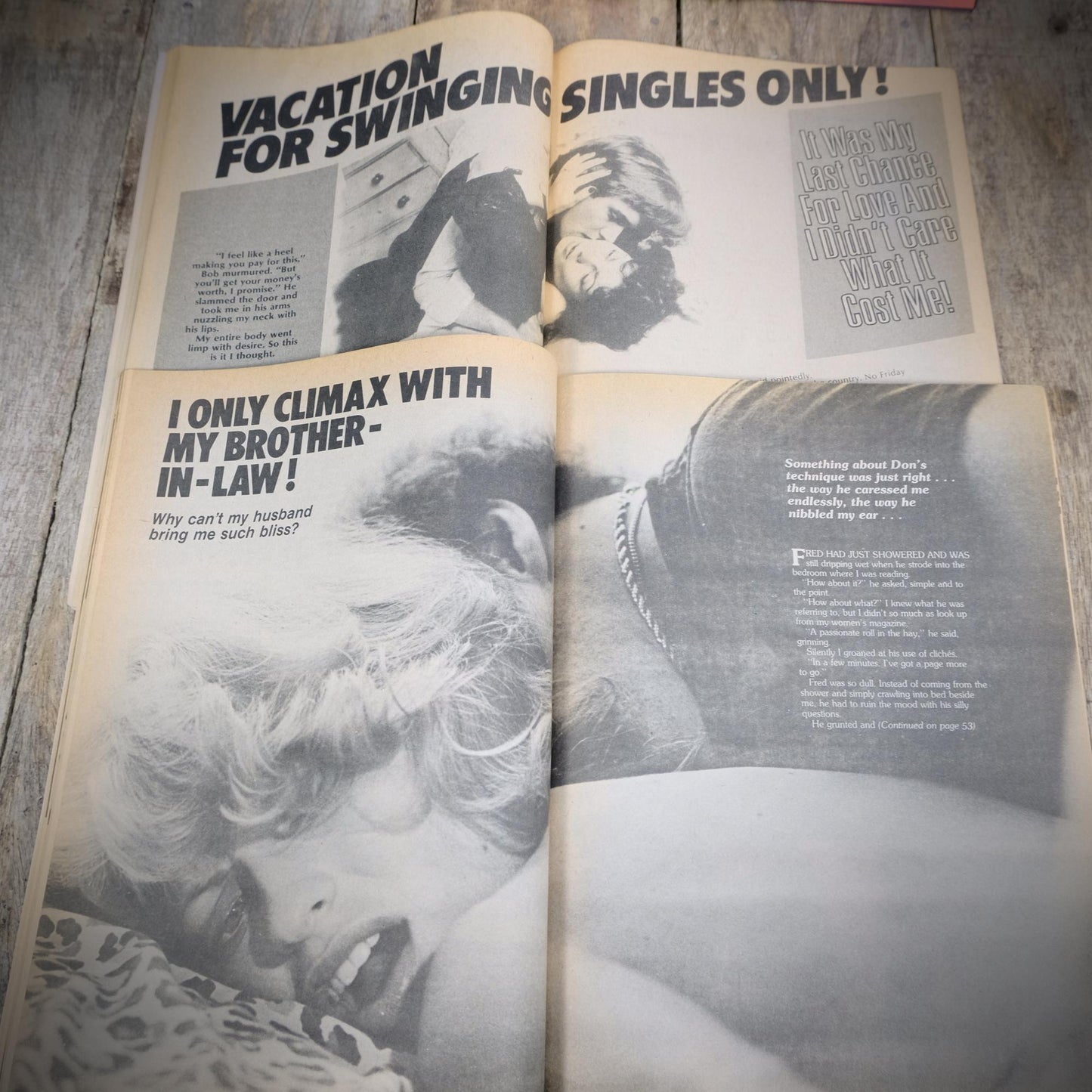Vintage Men's Confessions, Sex Fantasy Stories, Personal Romances Etc. 1980s x4