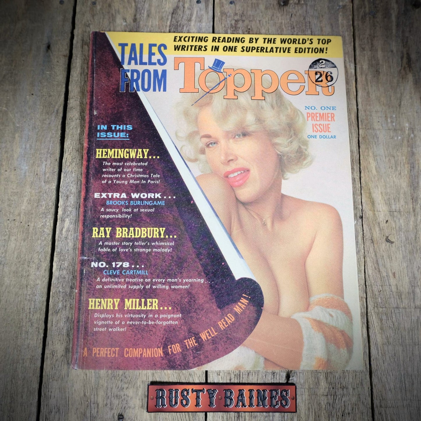 Vintage Men's U.S. Glamour/Pulp Magazine, Tales from Topper Vol.1 #1, Glamour Girls, Ray Bradbury, Stories