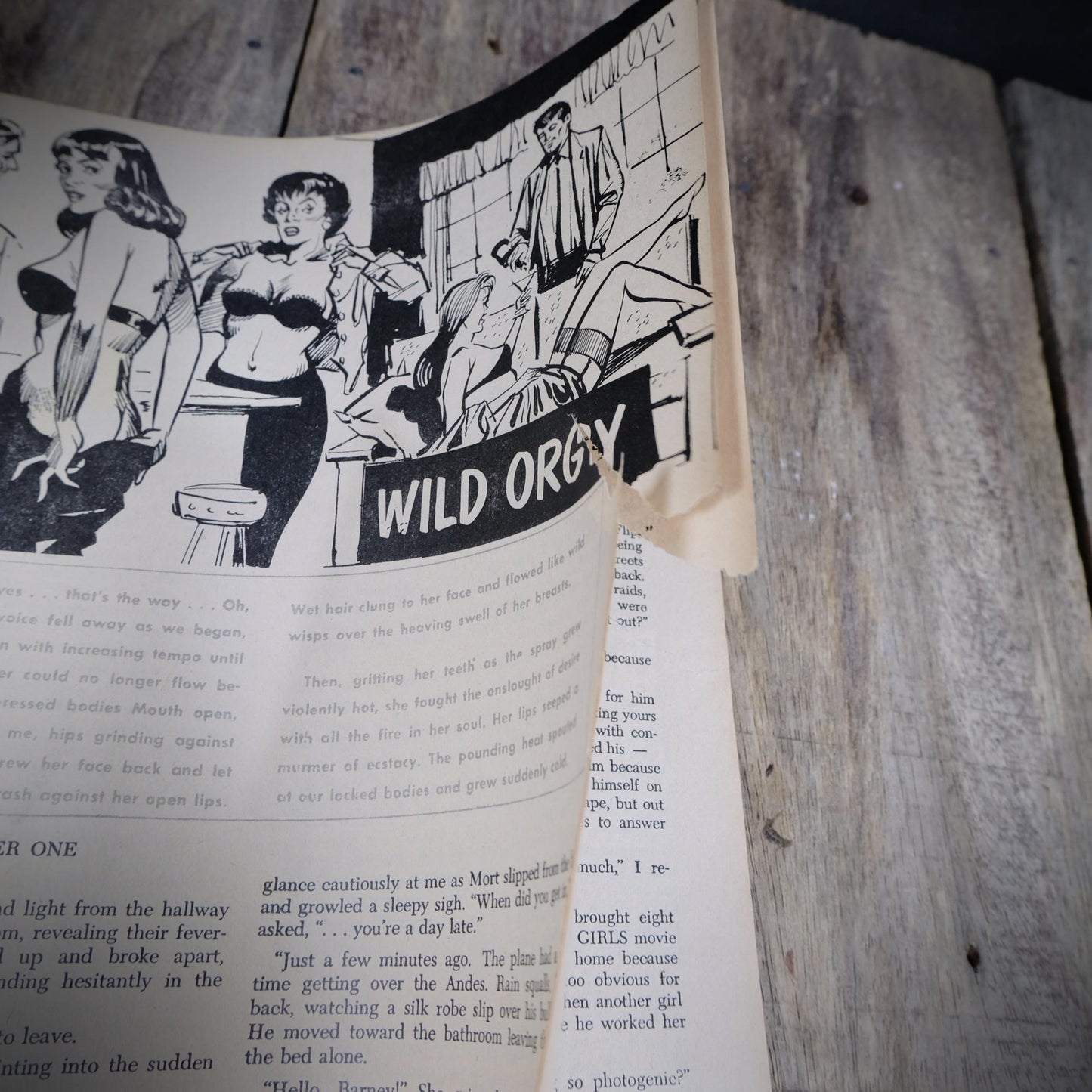 Vintage Men's U.S. Glamour/Pulp Magazine, 3 Adult Stories in One, Wild Orgy, Sinner's Paradise, Passion Pit