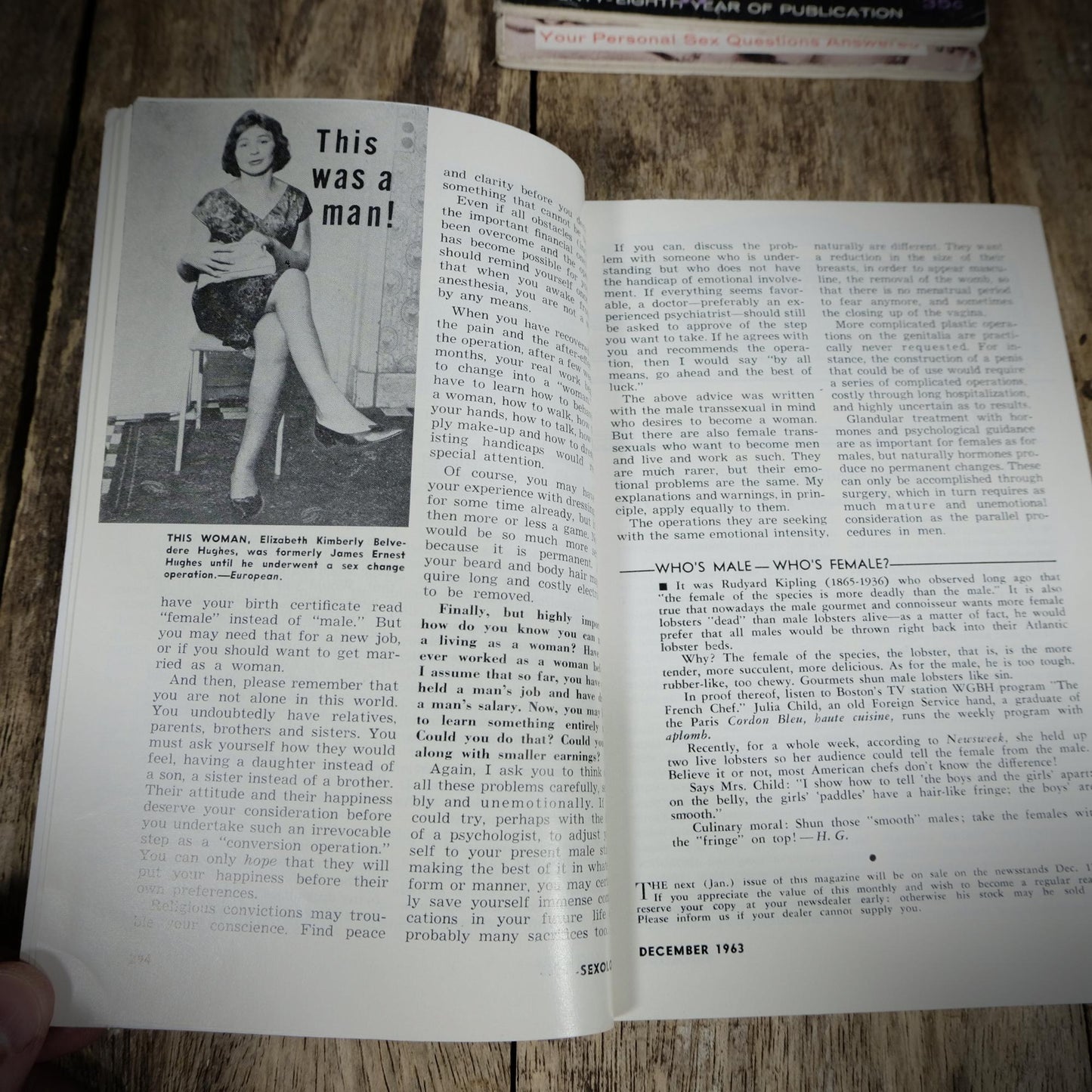 Vintage Pocket Magazine, Sexology, 1960s Sex Education, Stories, Biology