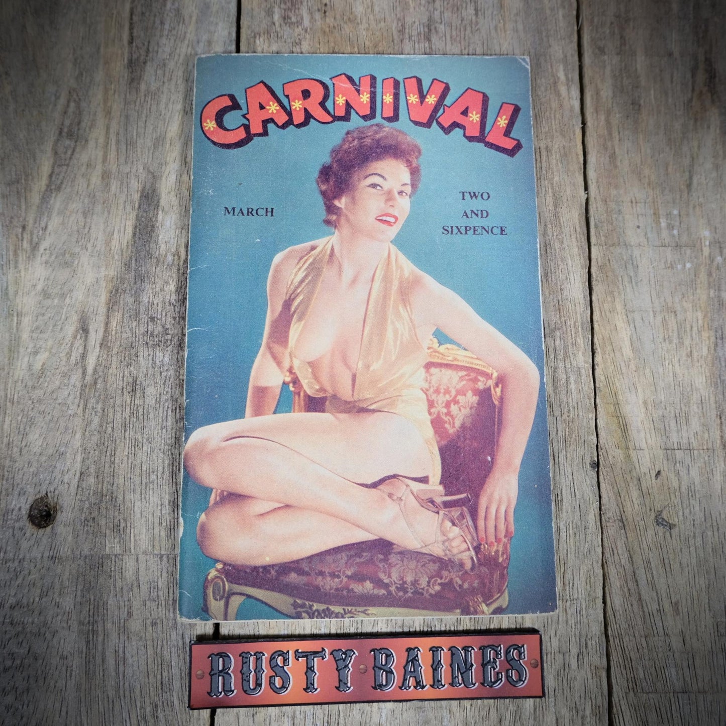 Vintage Pocket Magazine, Carnival (undated) Men's Glamour Pin-Up Cheesecake, Harrison Marks