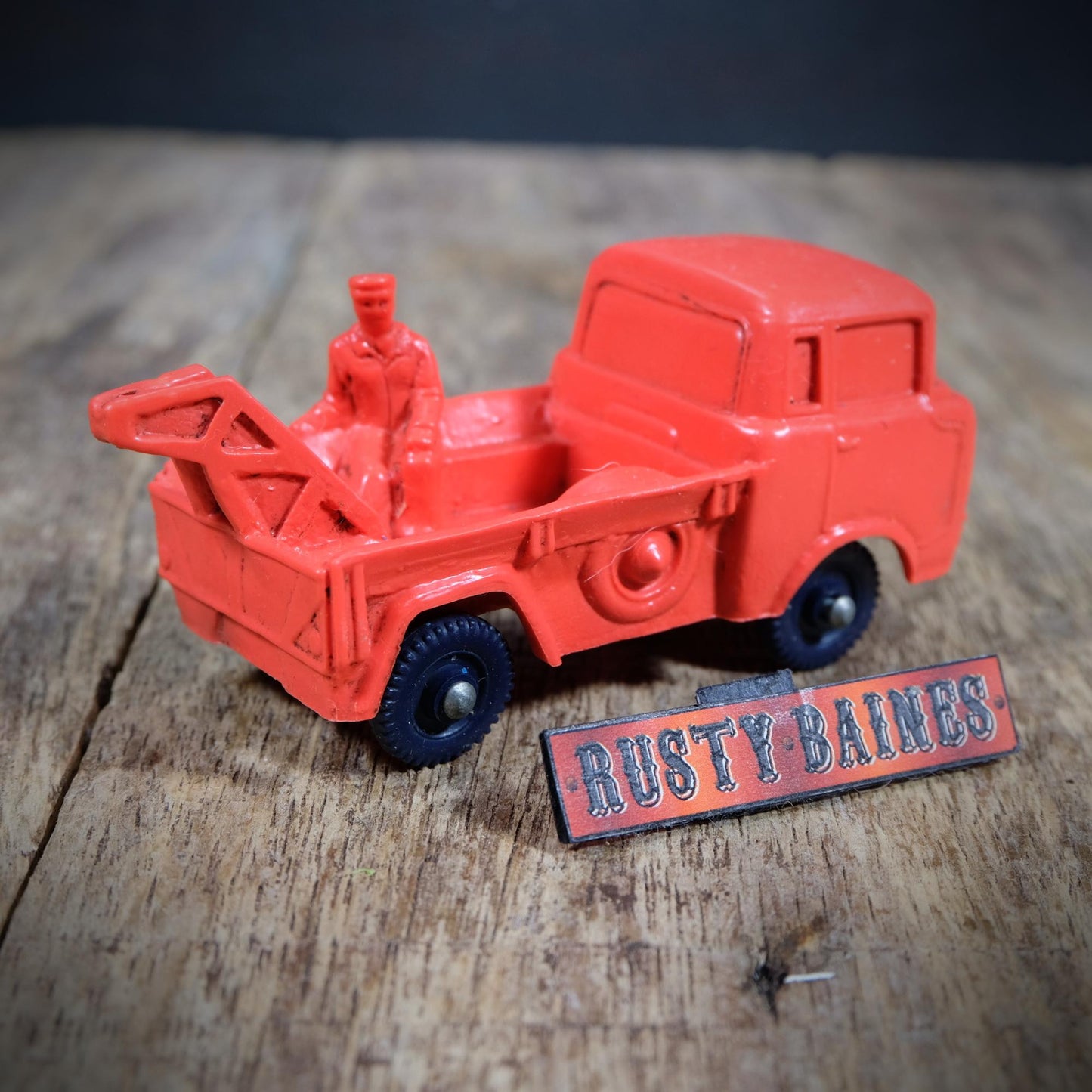 Vintage Rubber Jeep Tow Recovery Truck by Tomte of Norway,