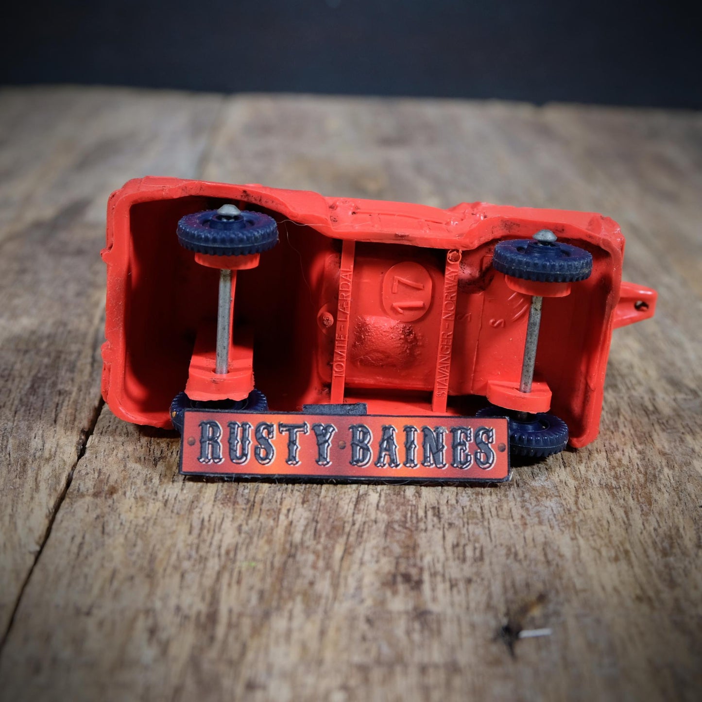 Vintage Rubber Jeep Tow Recovery Truck by Tomte of Norway,