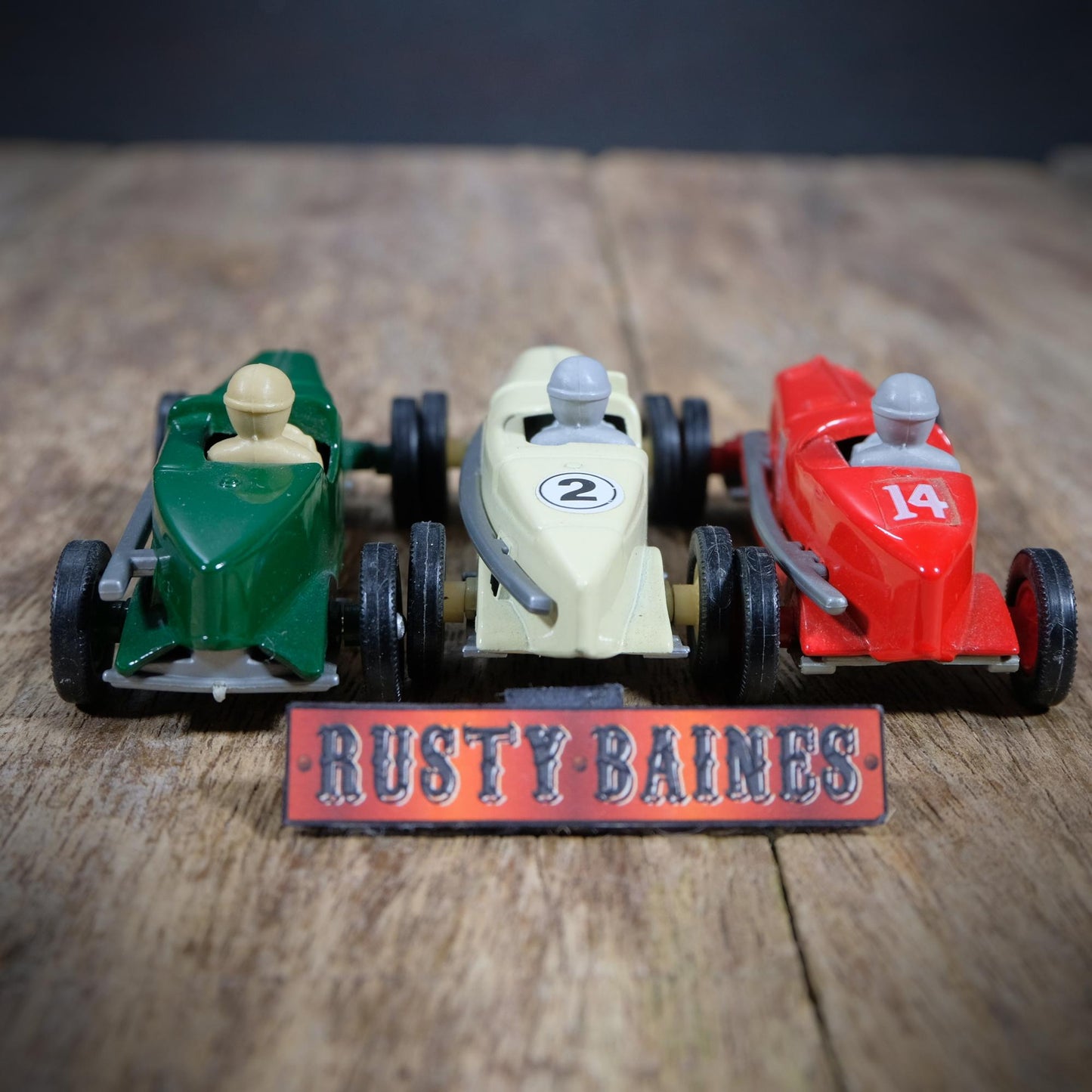 A Trio of Vintage Lledo Racing Cars, Sunbeam, Alfa Romeo, Aston Martin, No Box