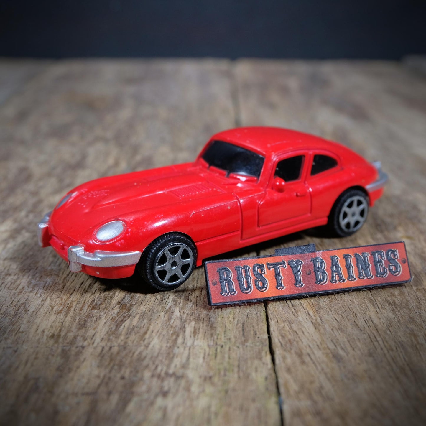 Plastic Jaguar E-Type, Red, Friction Driver, No Box