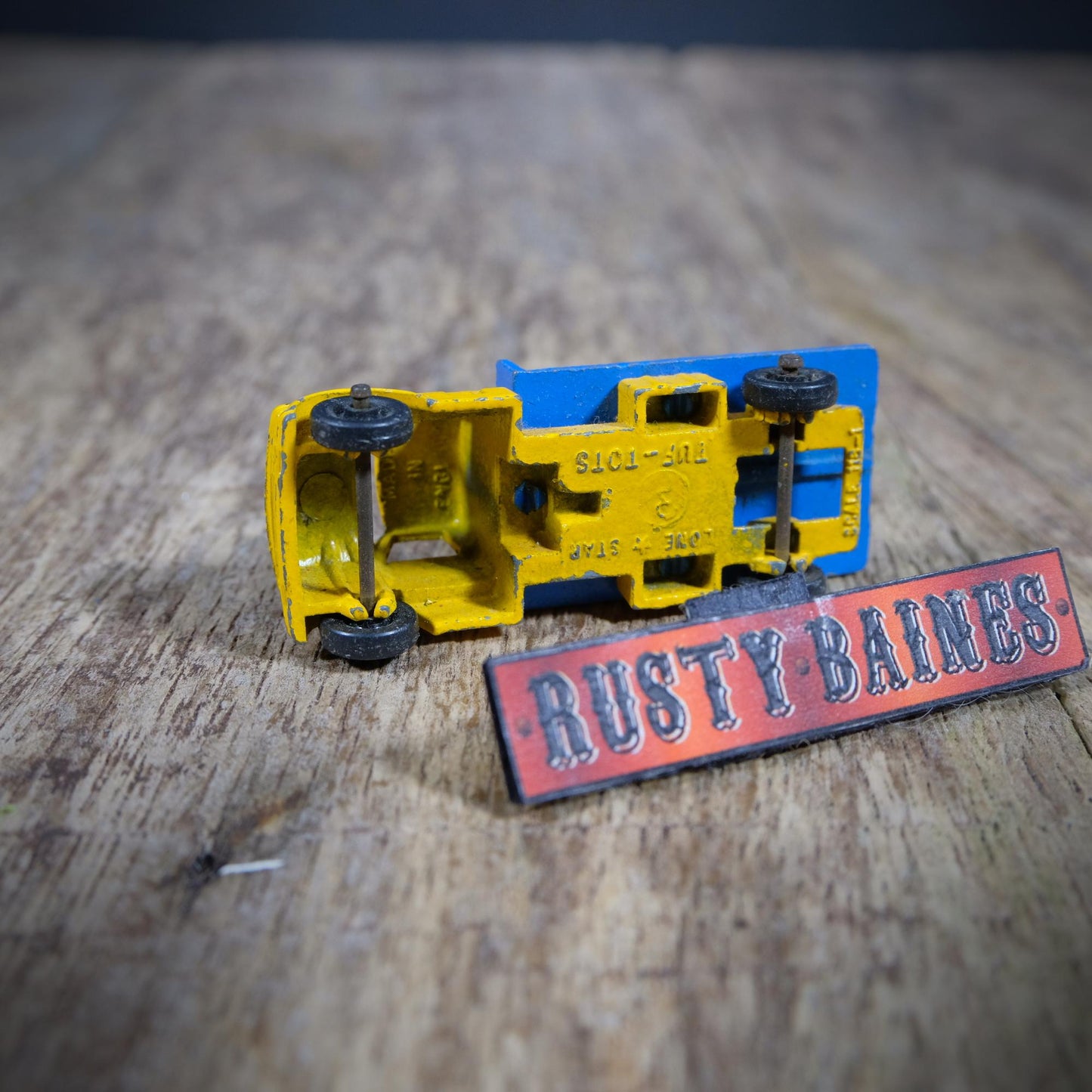 Vintage Lone Star Tuf-Tots, Ford Flat Bed Truck, Yellow/Blue