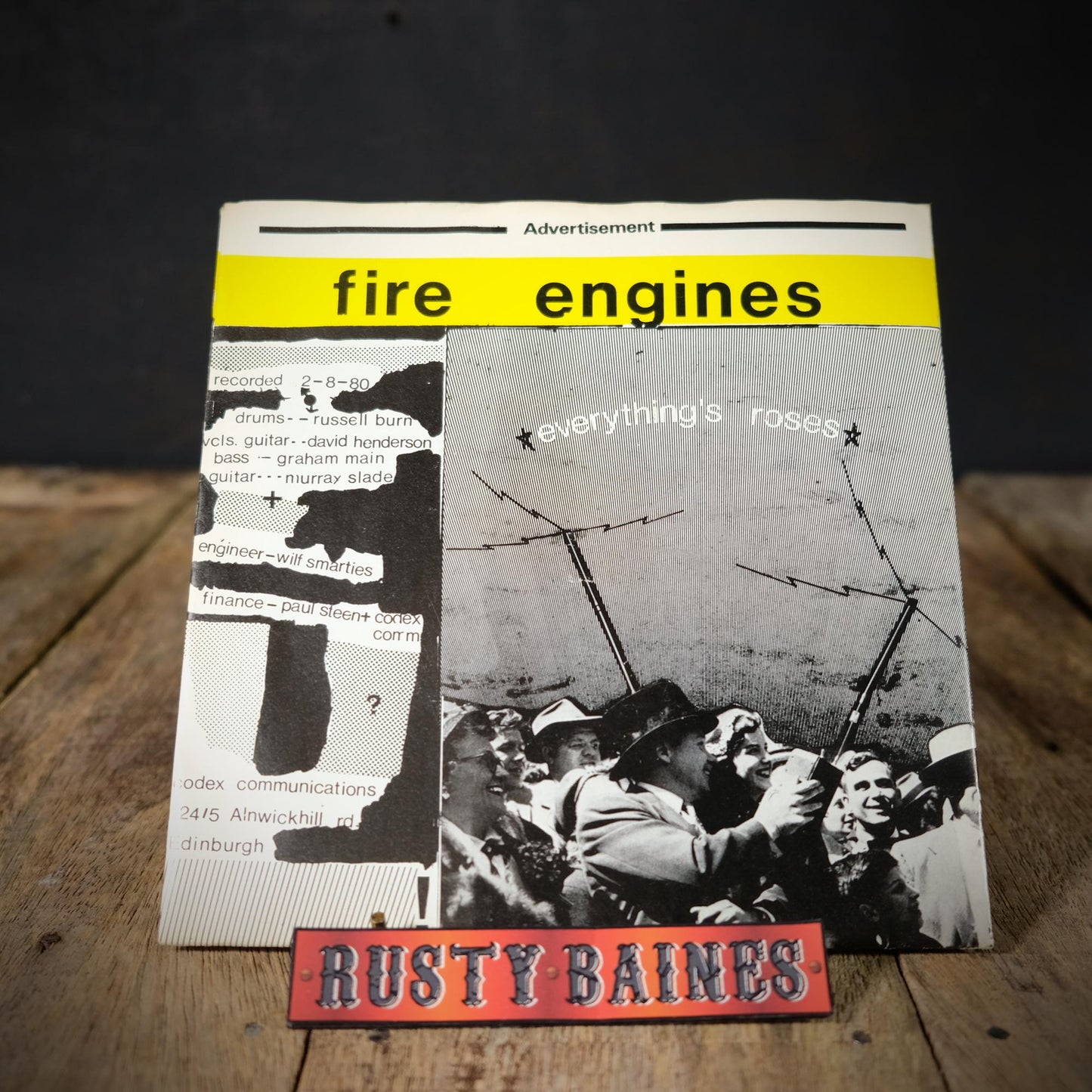 Record 7" Single, Fire Engines - Get Up and Use Me