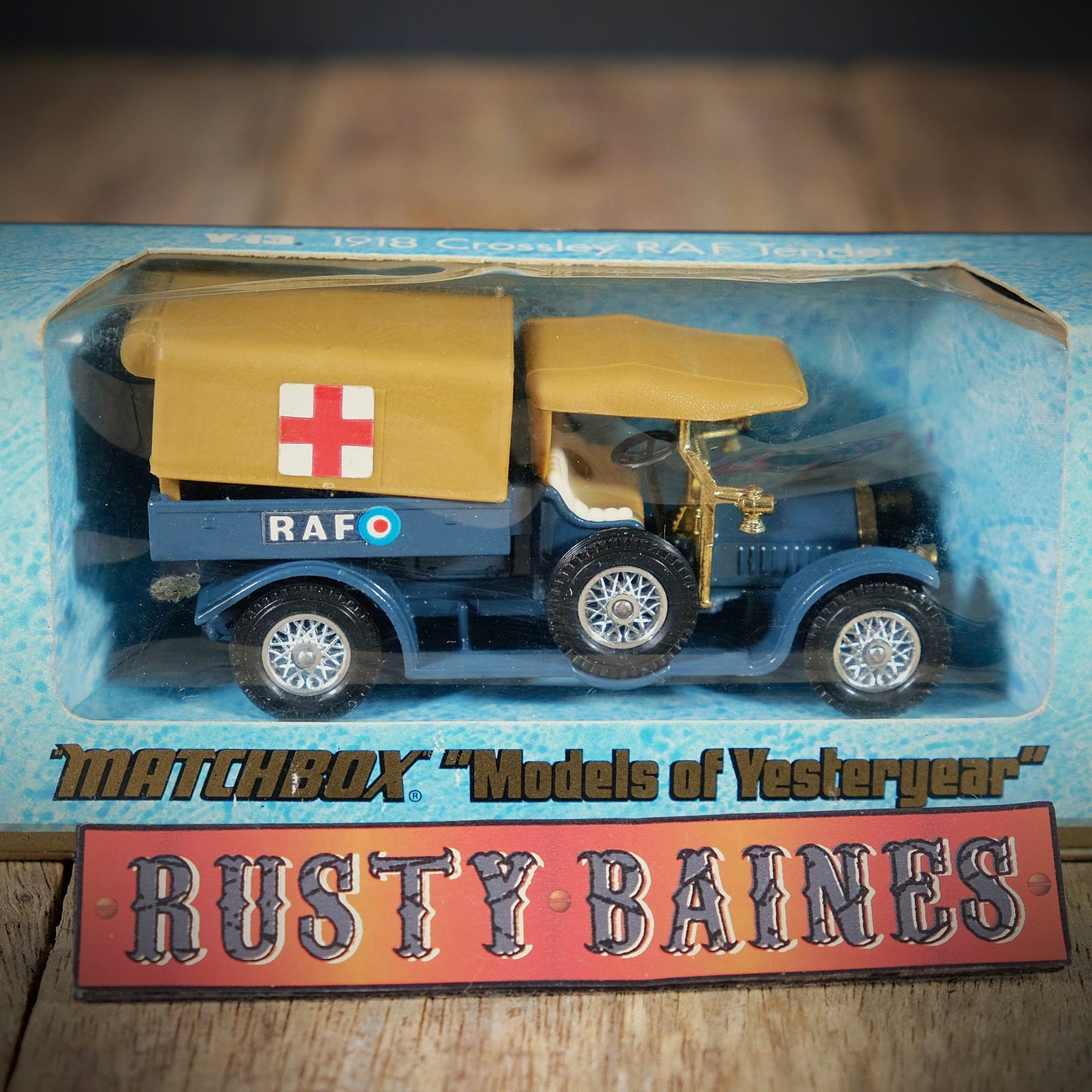 Vintage Matchbox Models of Yesteryear Y13 1918 WW1 Crossley RAF Tender