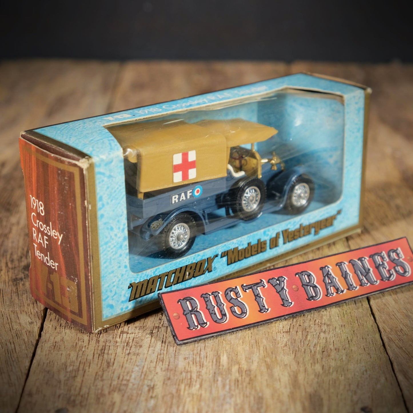 Vintage Matchbox Models of Yesteryear Y13 1918 WW1 Crossley RAF Tender
