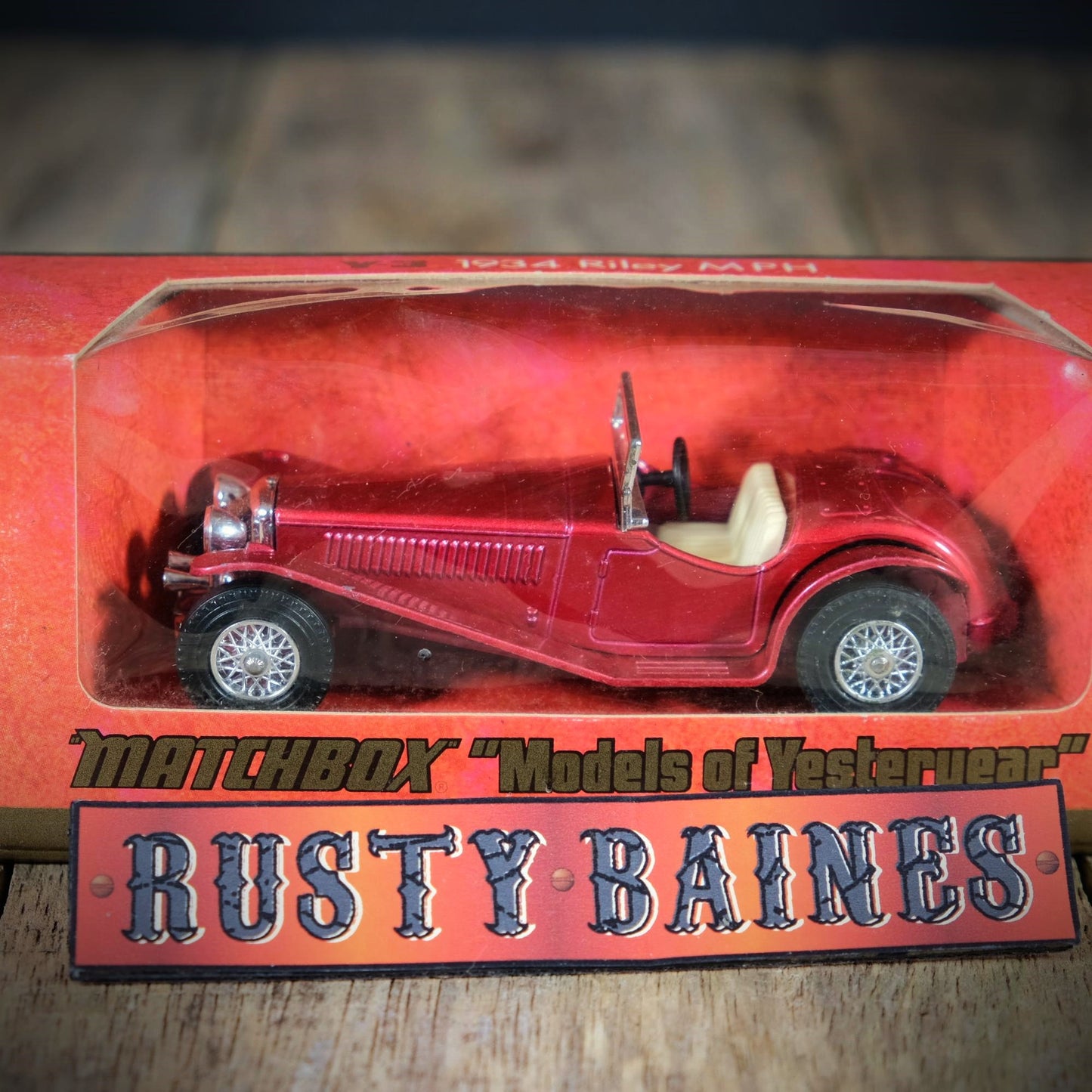 Vintage Matchbox Models of Yesteryear Y3 1934 Riley MPH, Red