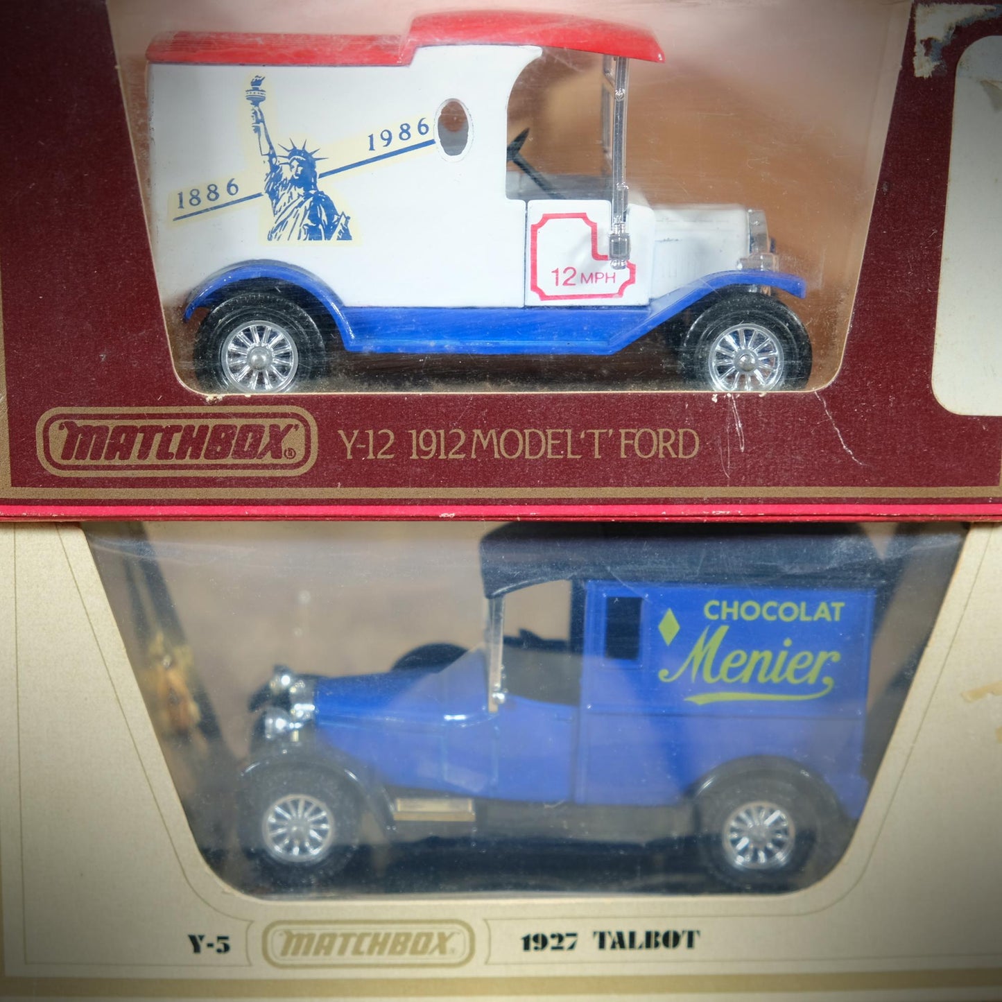 Vintage Matchbox Models of Yesteryear Vans Ford Model T New York & Talbot Menier Choclate