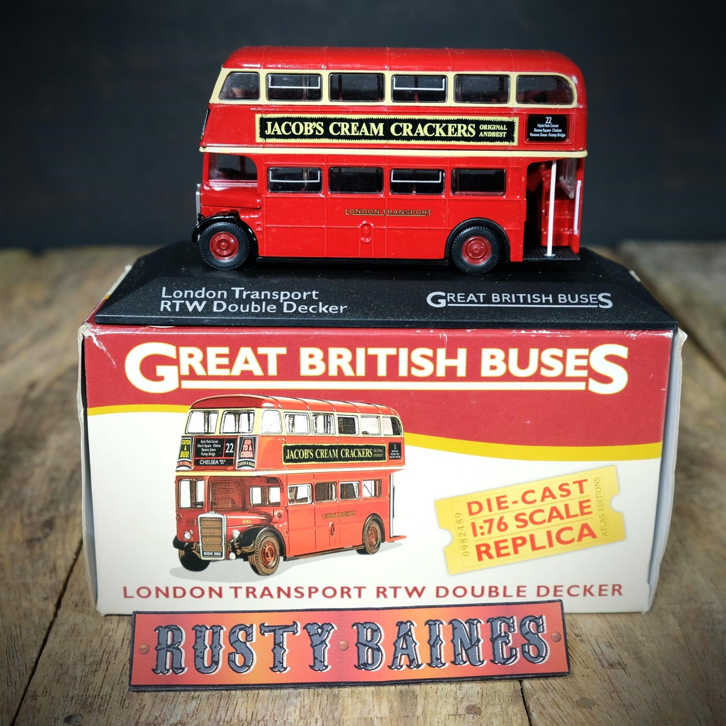 London Transport RTW Double Decker Bus, 1/76, Atlas