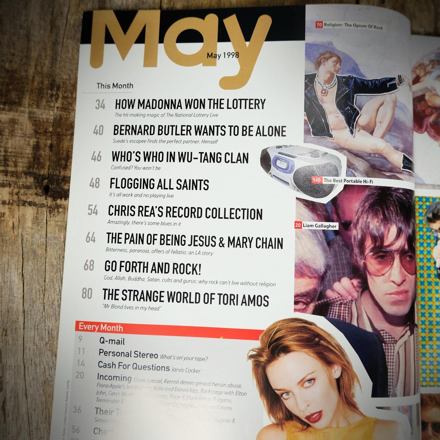 Q Magazine May 1998, Tori Amos, The Jesus and Mary Chain, All Saints, Jarvis Cocker, Bernard Butler