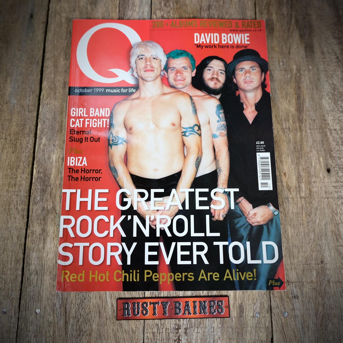 Q Magazine October 1999, Red Hot Chilli Peppers, Iggy Pop, Tom Jones, Kelle Bryan, David Bowie