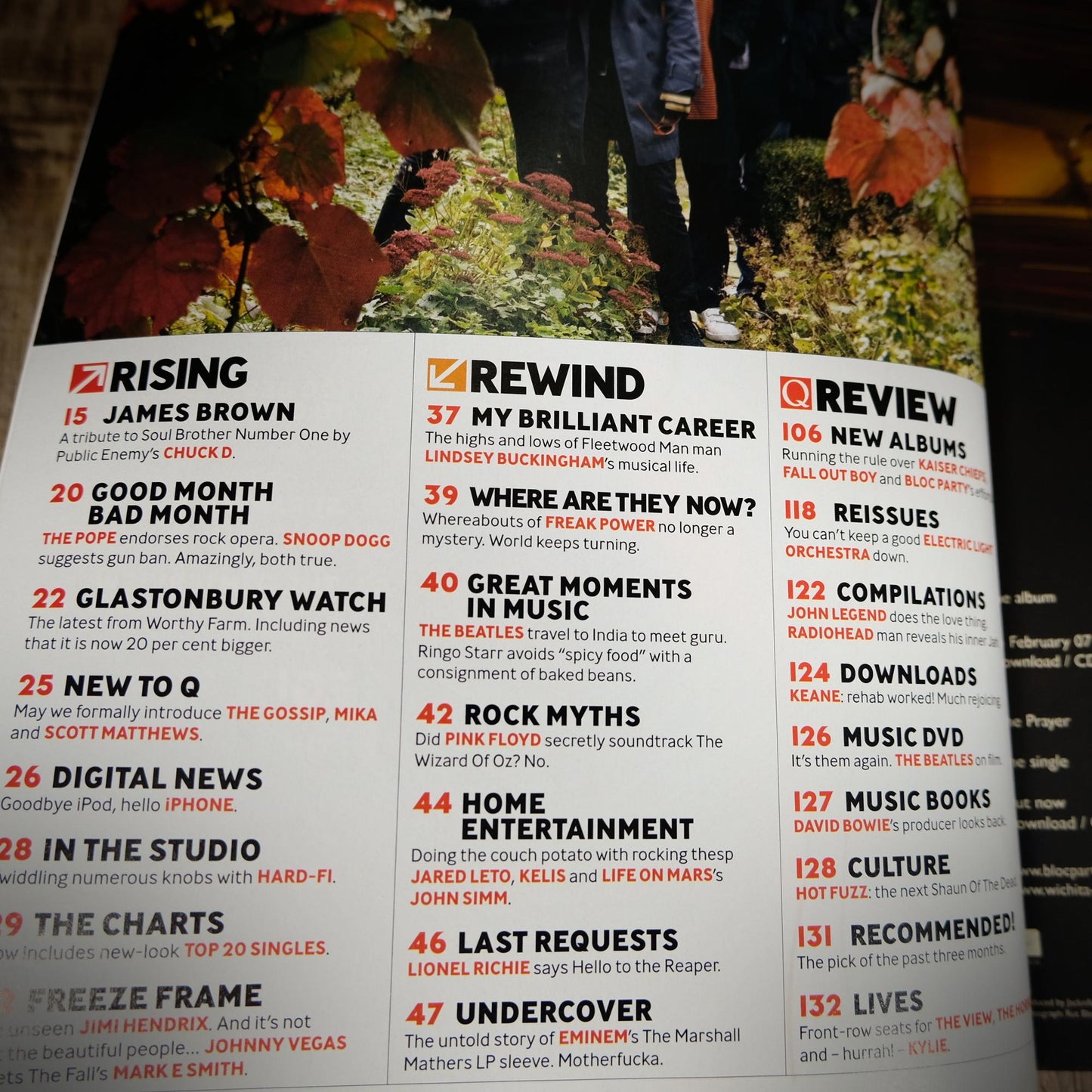 Q Magazine March 2007, U2, The Killers, P Diddy, Pet Shop Boys