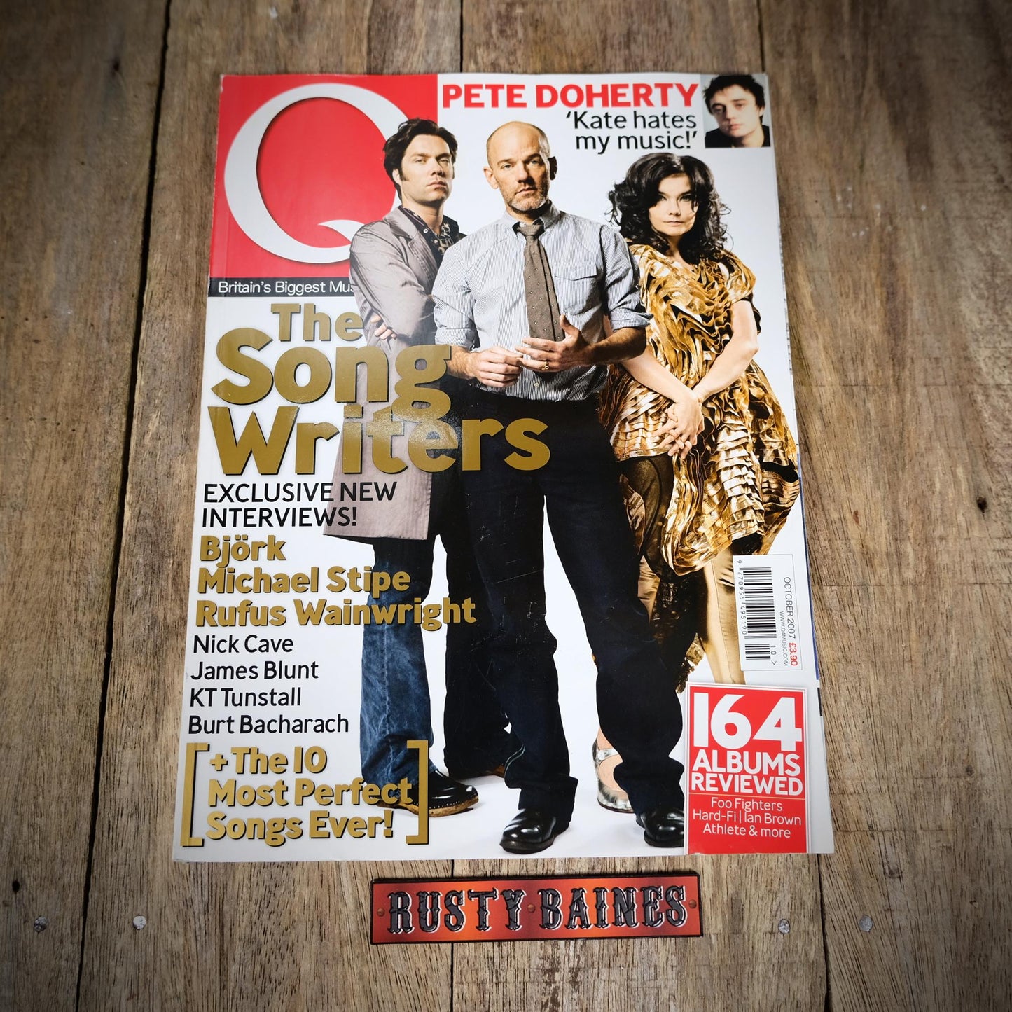 Q Magazine October 2007, Pete Doherty, Bjork, Girls Aloud, Rufus Wainwright, James Blunt