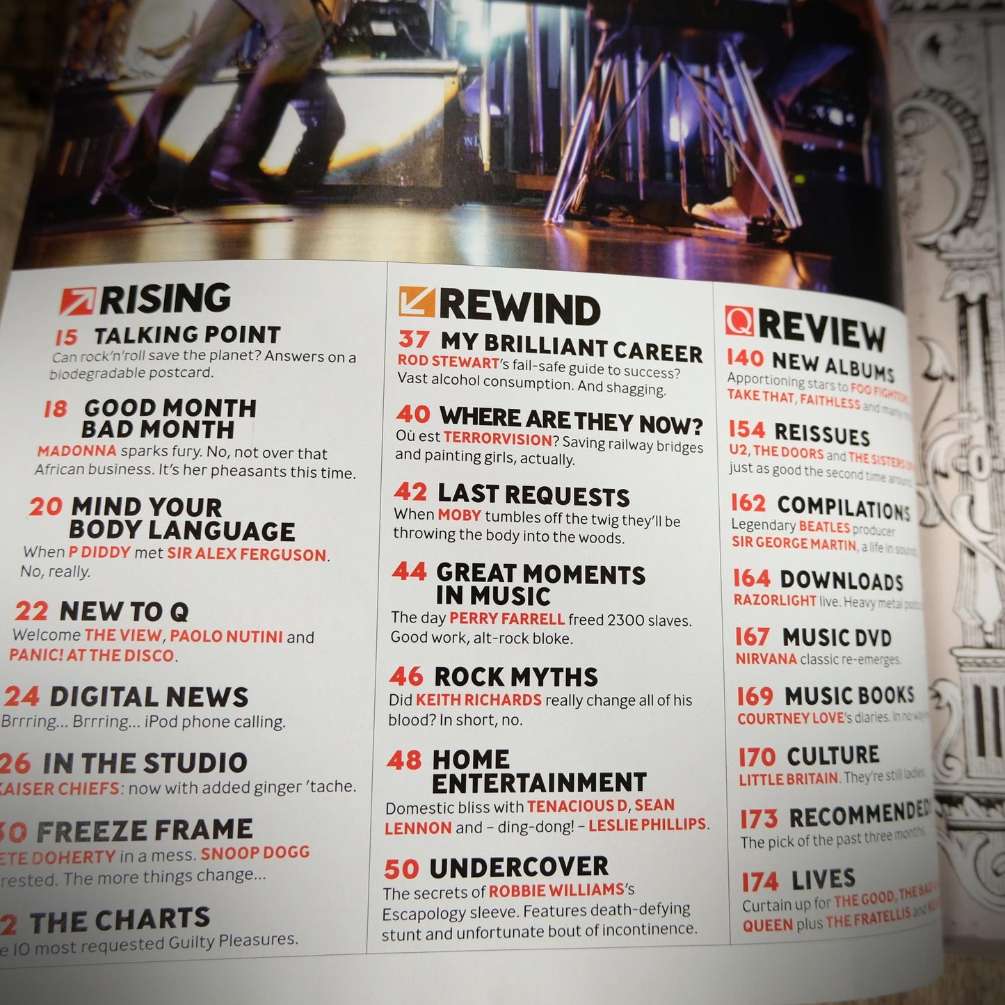 Q Magazine January 2007, Artic Monkeys, Sugarbabes, Oasis, Peter Gabriel