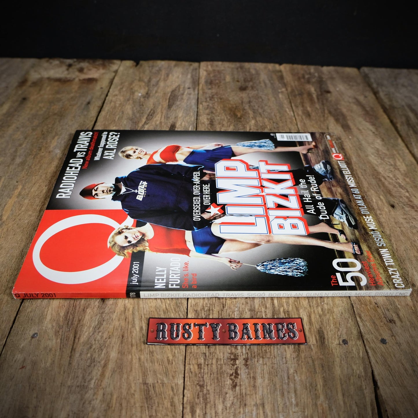 Q Magazine July 2001, Limp Bizkit, Crazy Town, Muse, Axl Rose, Brian Eno