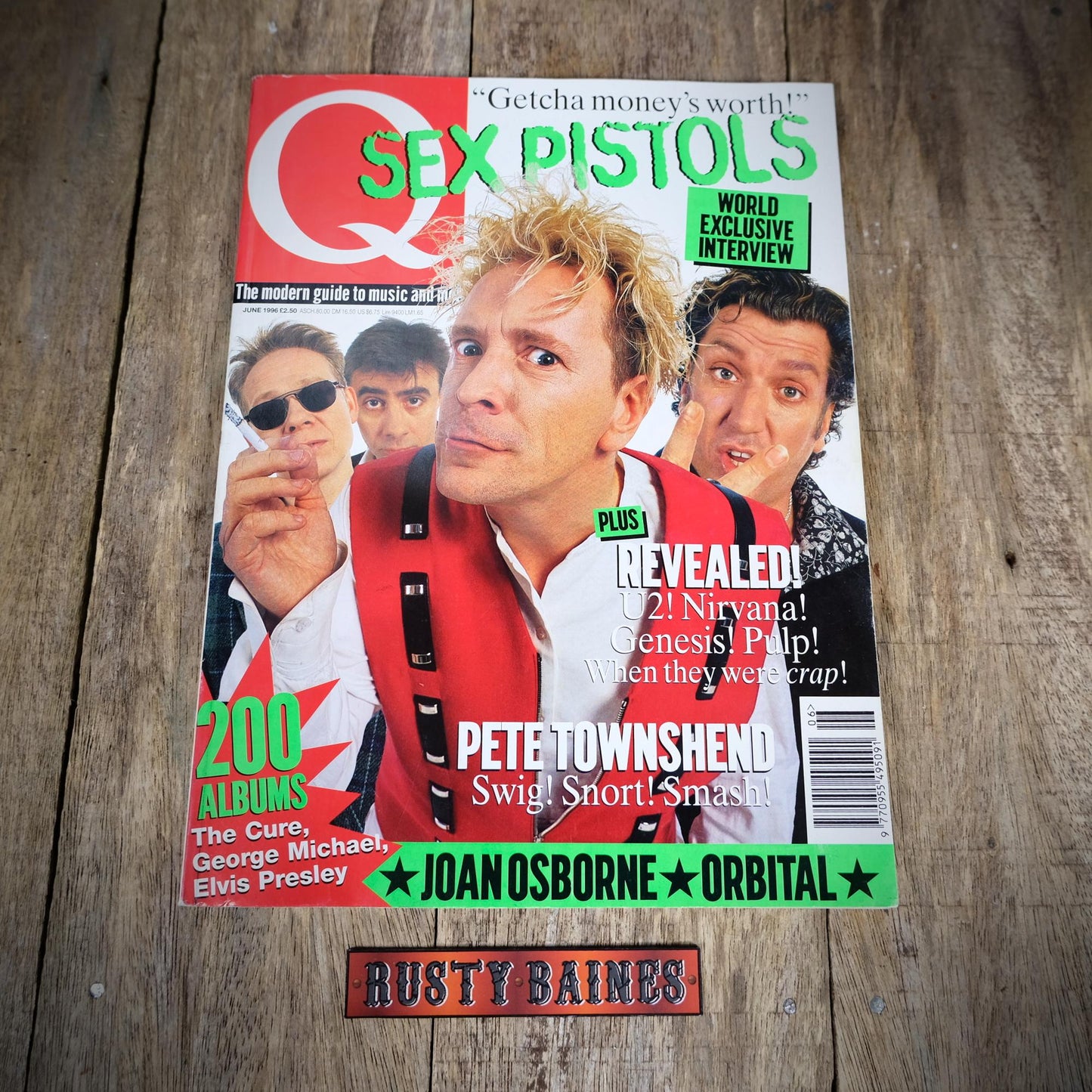Q Magazine June 1996, Sex Pistols, Pete Townsend, Shed Seven, Foo Fighters