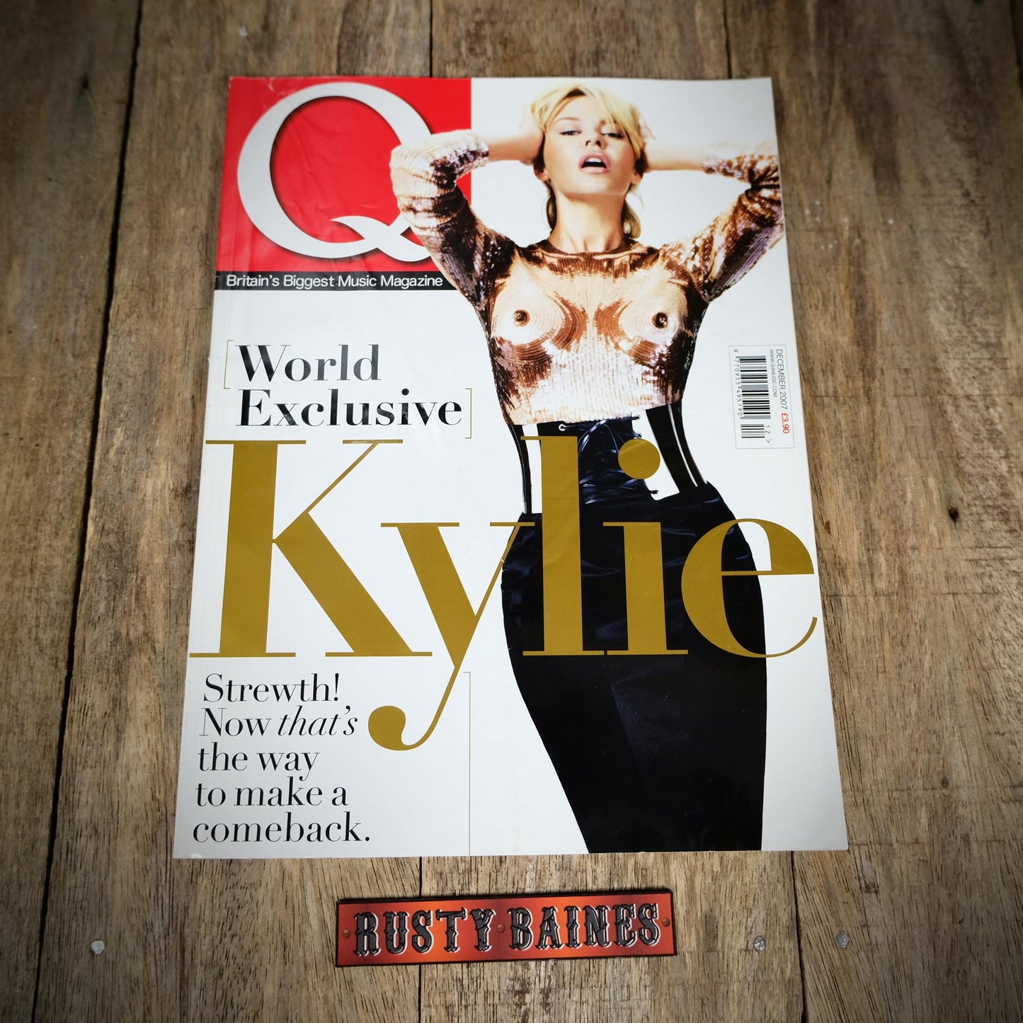 Q Magazine December 2007, Kylie, Muse, Paul McCartney, Dave Grohl, Keith Allen
