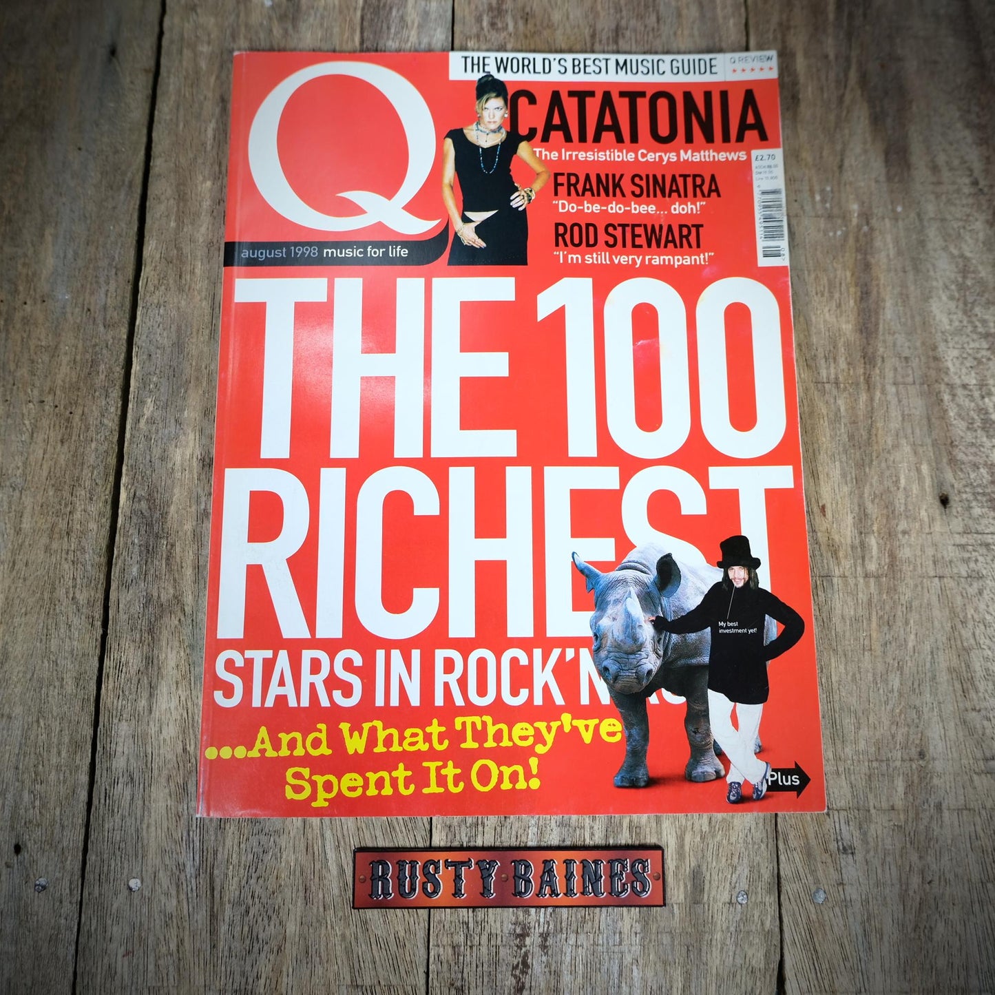 Q Magazine August 1998, Cerys Matthews, Rod Stewart, Del Amitri, Frank Sinatra