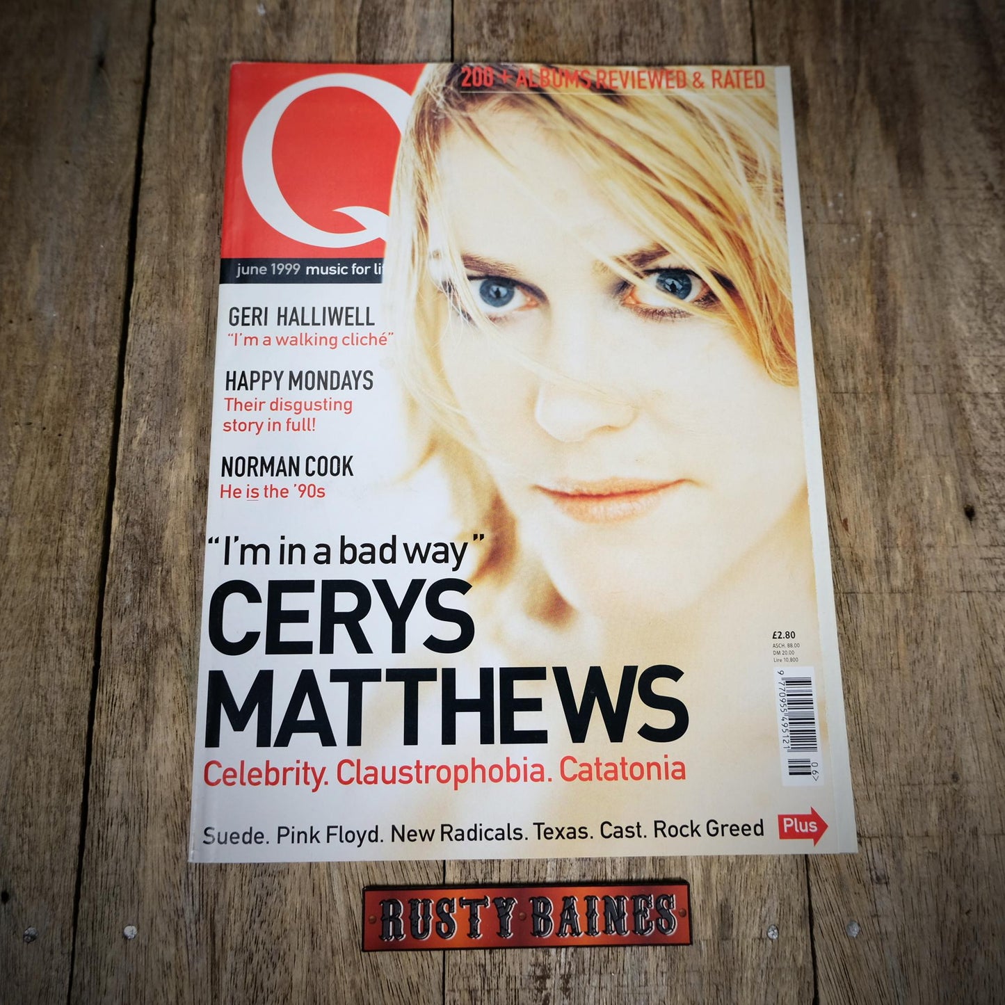 Q Magazine June 1999, Cerys Matthews, Norman Cook, Happy Mondays, Geri Halliwell, Dave Gilmour