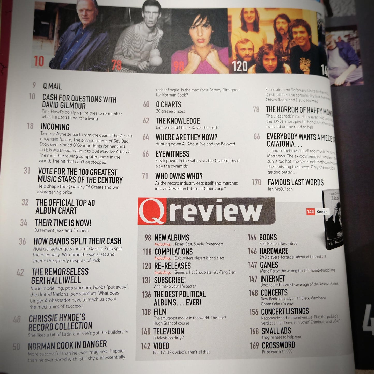 Q Magazine June 1999, Cerys Matthews, Norman Cook, Happy Mondays, Geri Halliwell, Dave Gilmour