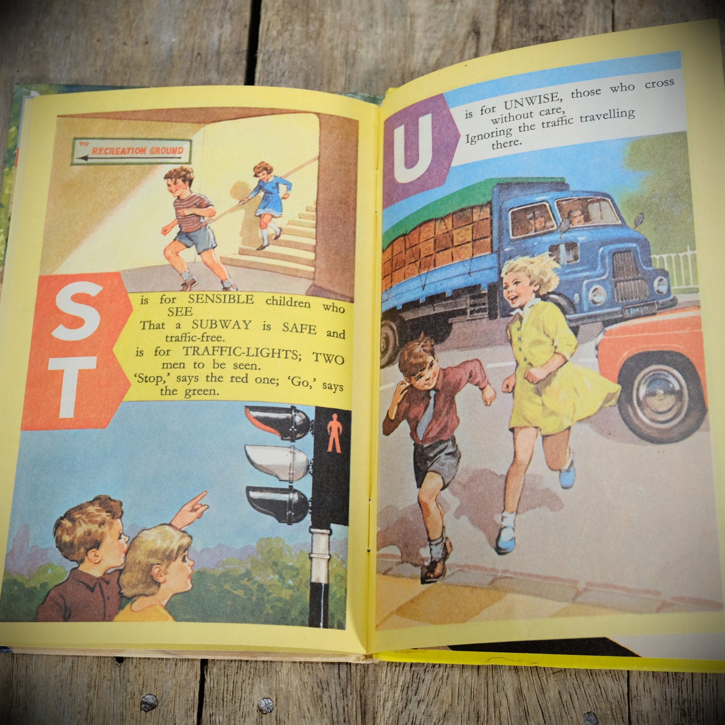 Little Poppet Book of Road Safety, Vintage 1966 Children's Book, Hardcover, Cars, Bicycles Etc.