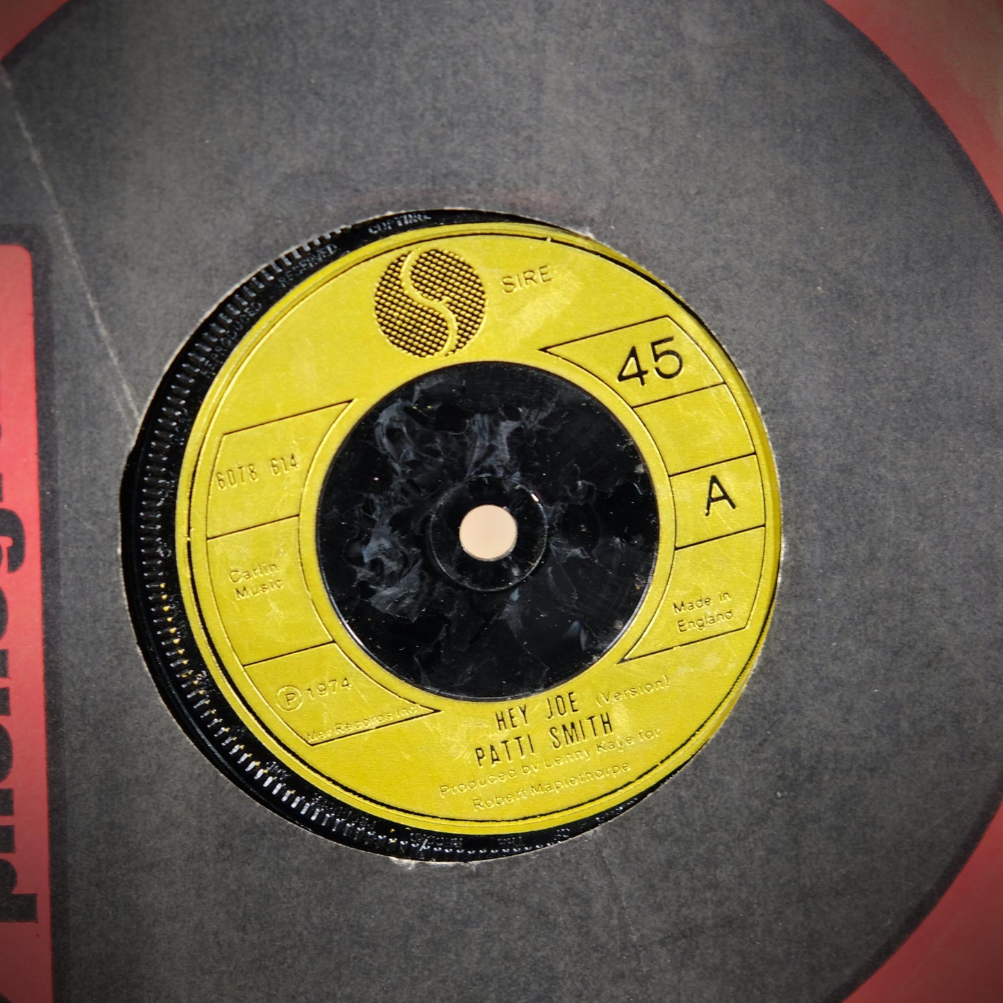 Record 7" Single, Patti Smith - Hey Joe