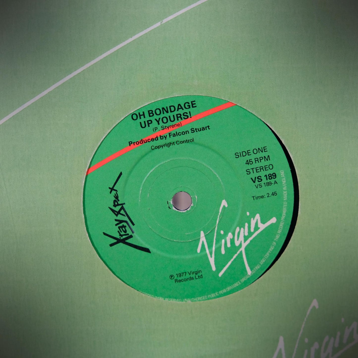 Record 7" Single, X-ray Spex - Oh Bondage Up Yours